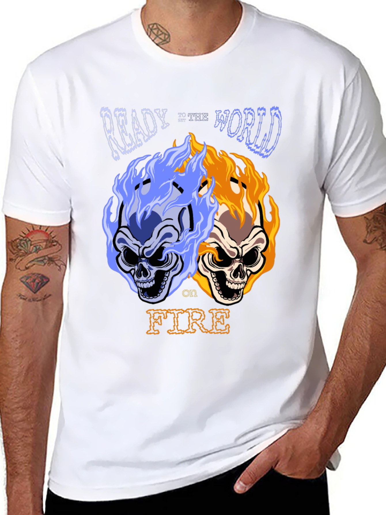 Ready to ignite the world skull T-shirt