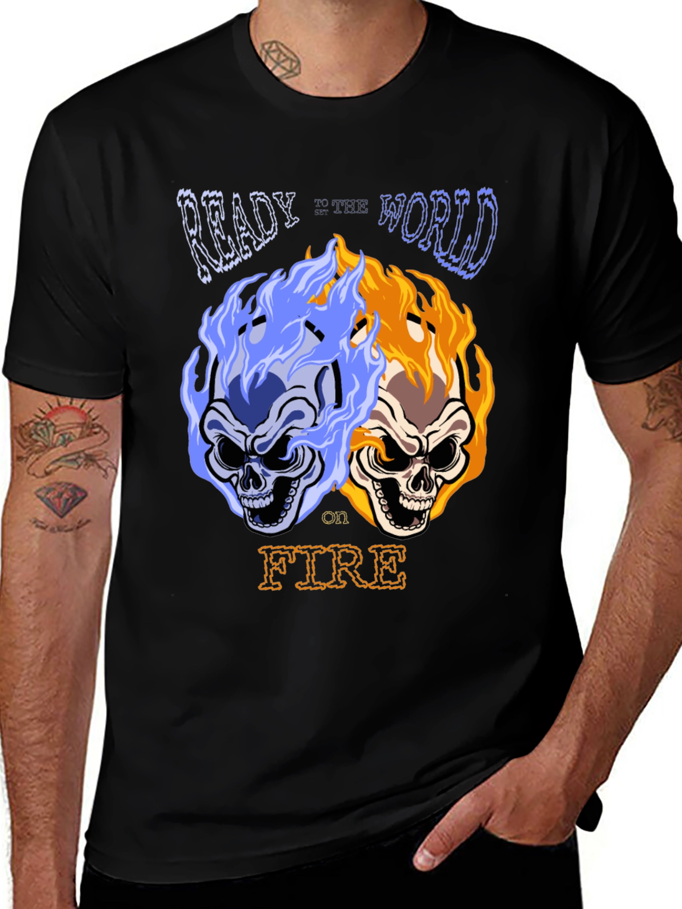 Ready to ignite the world skull T-shirt