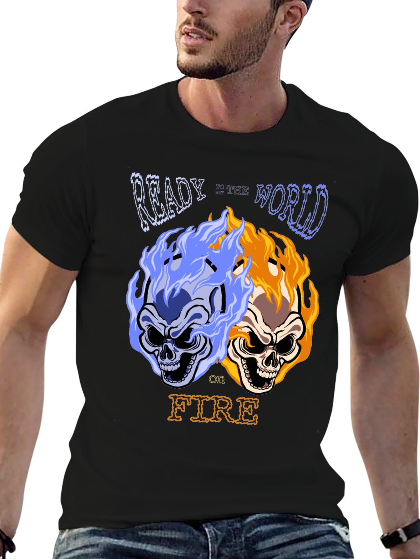 Ready to ignite the world skull T-shirt