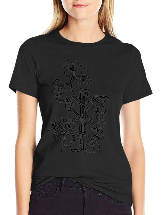 Clover Graphic Print Tee - Lucky Shamrock Shirt