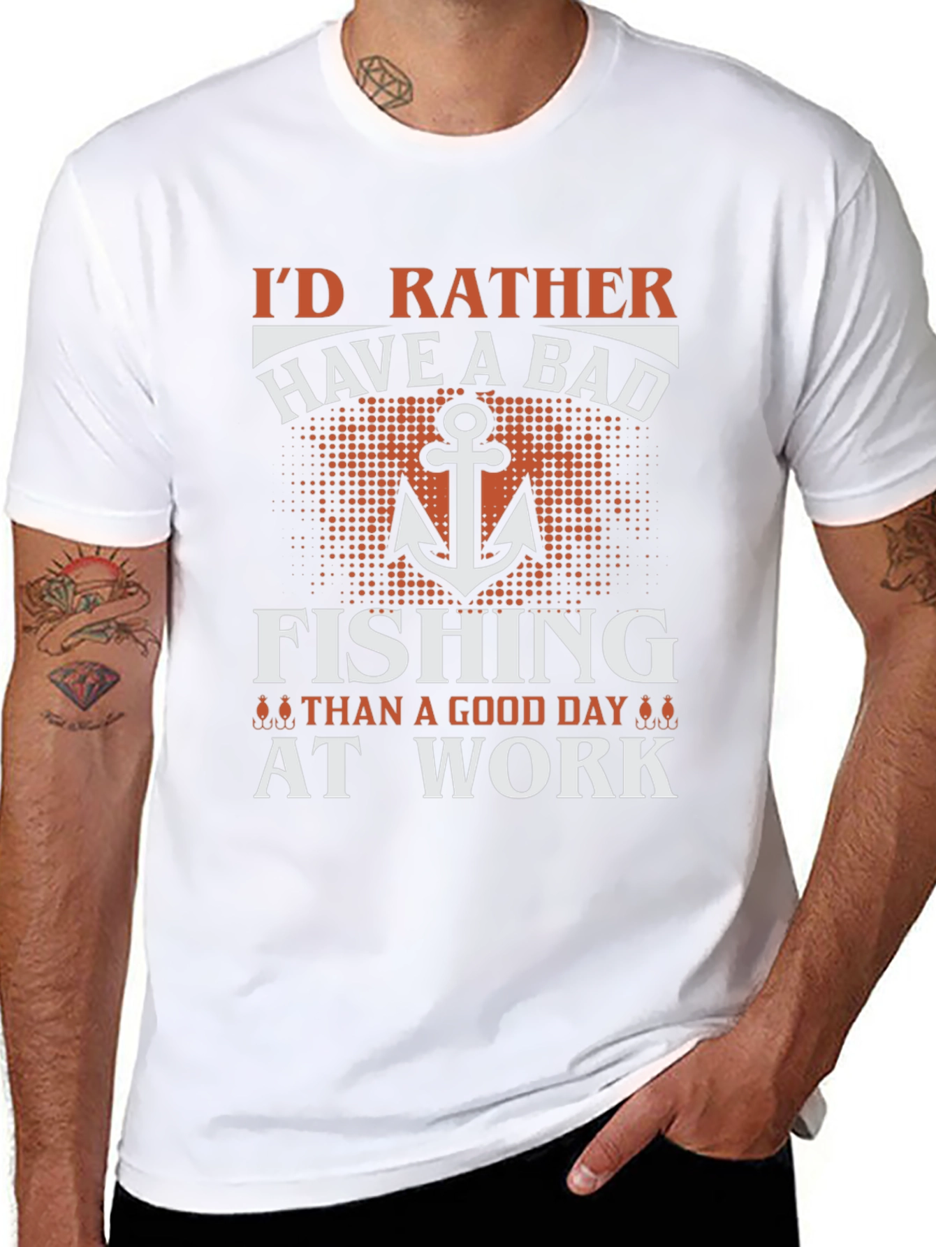 Funny Fishing T-Shirt - Id Rather Be Fishing