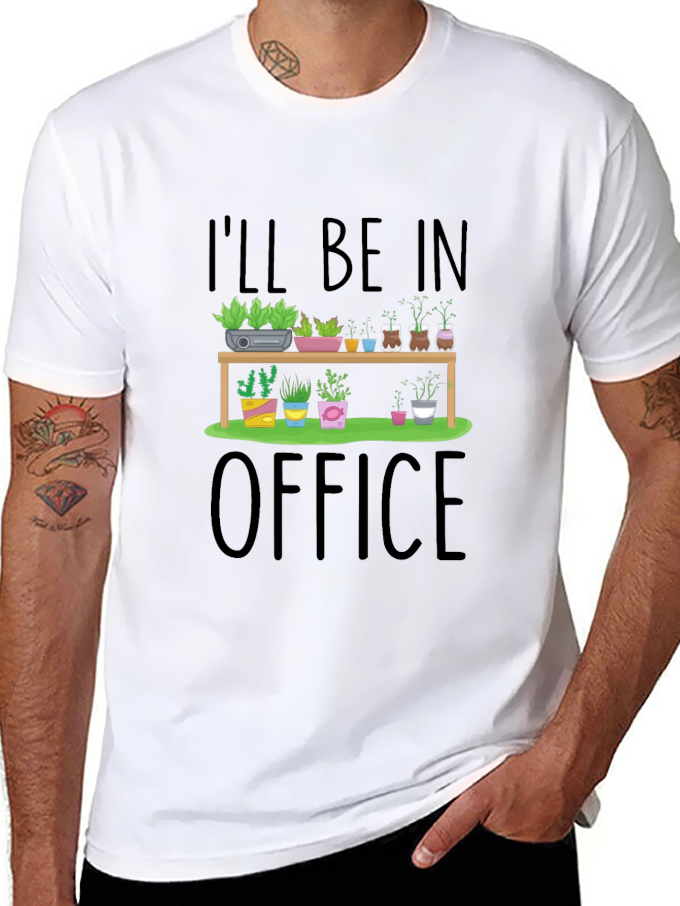 Ill Be In My Plant Office Graphic T-Shirt