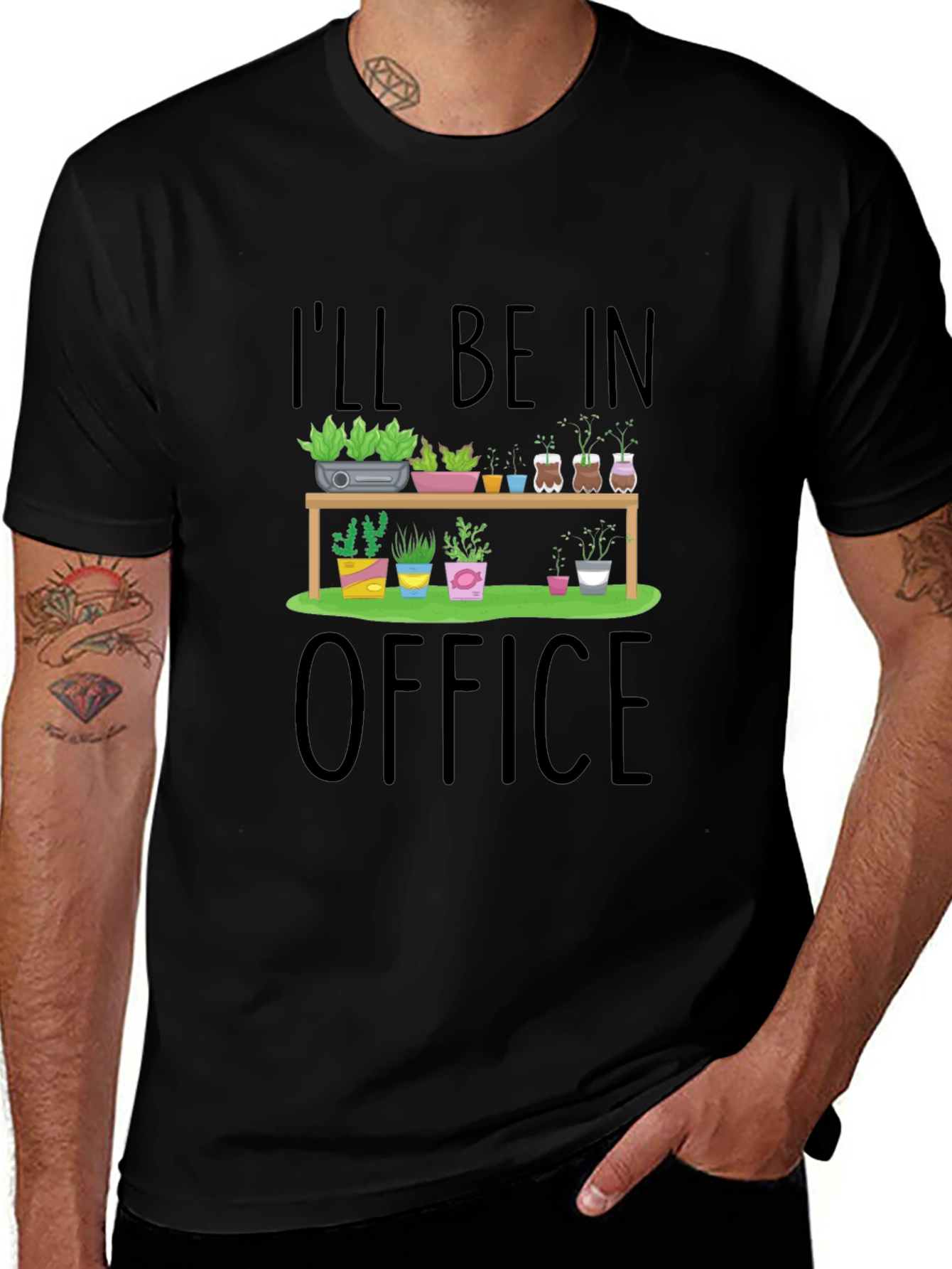 Ill Be In My Plant Office Graphic T-Shirt