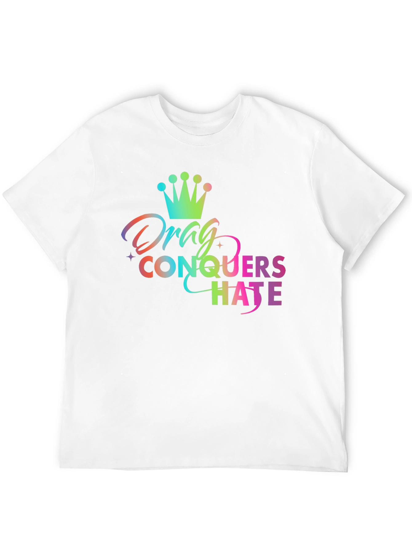 Drag Conquers Hate Rainbow Graphic Tee