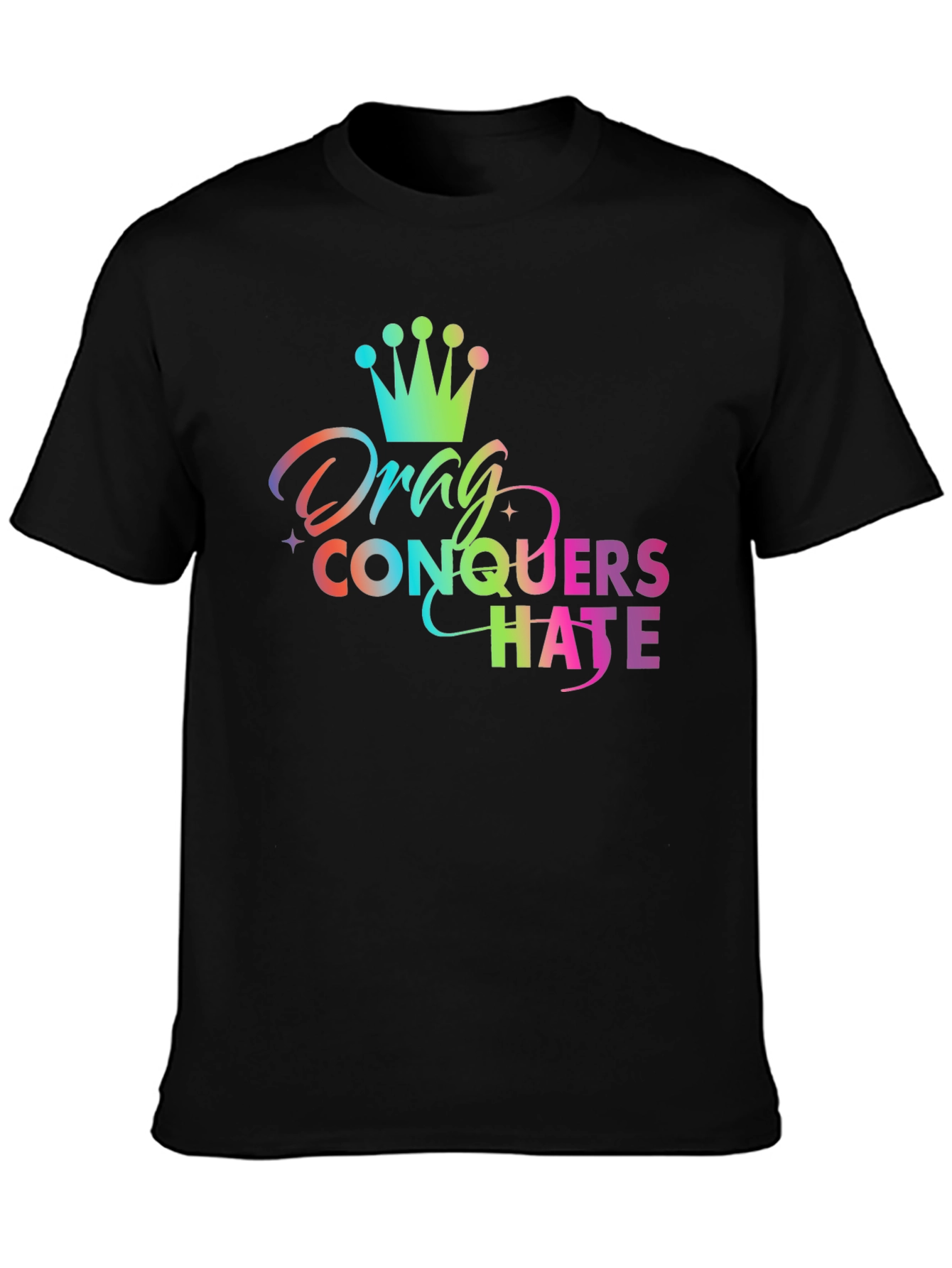 Drag Conquers Hate Rainbow Graphic Tee