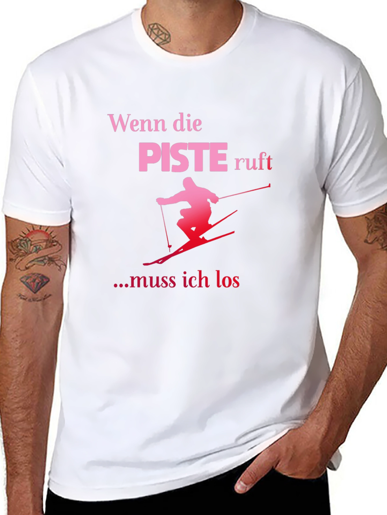 Funny Skiing T-Shirt: Wenn die Piste Ruft