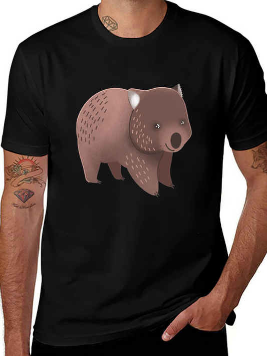 Wombat Graphic Tee - Unisex Black T-Shirt