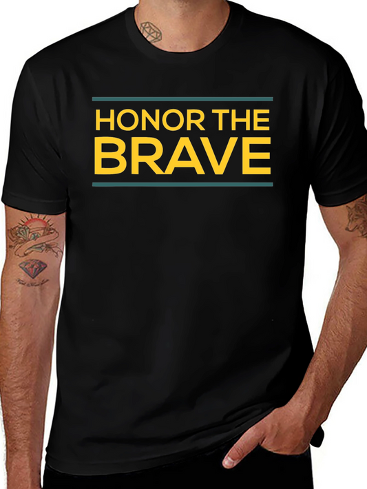 Honor The Brave Graphic T-Shirt - Black