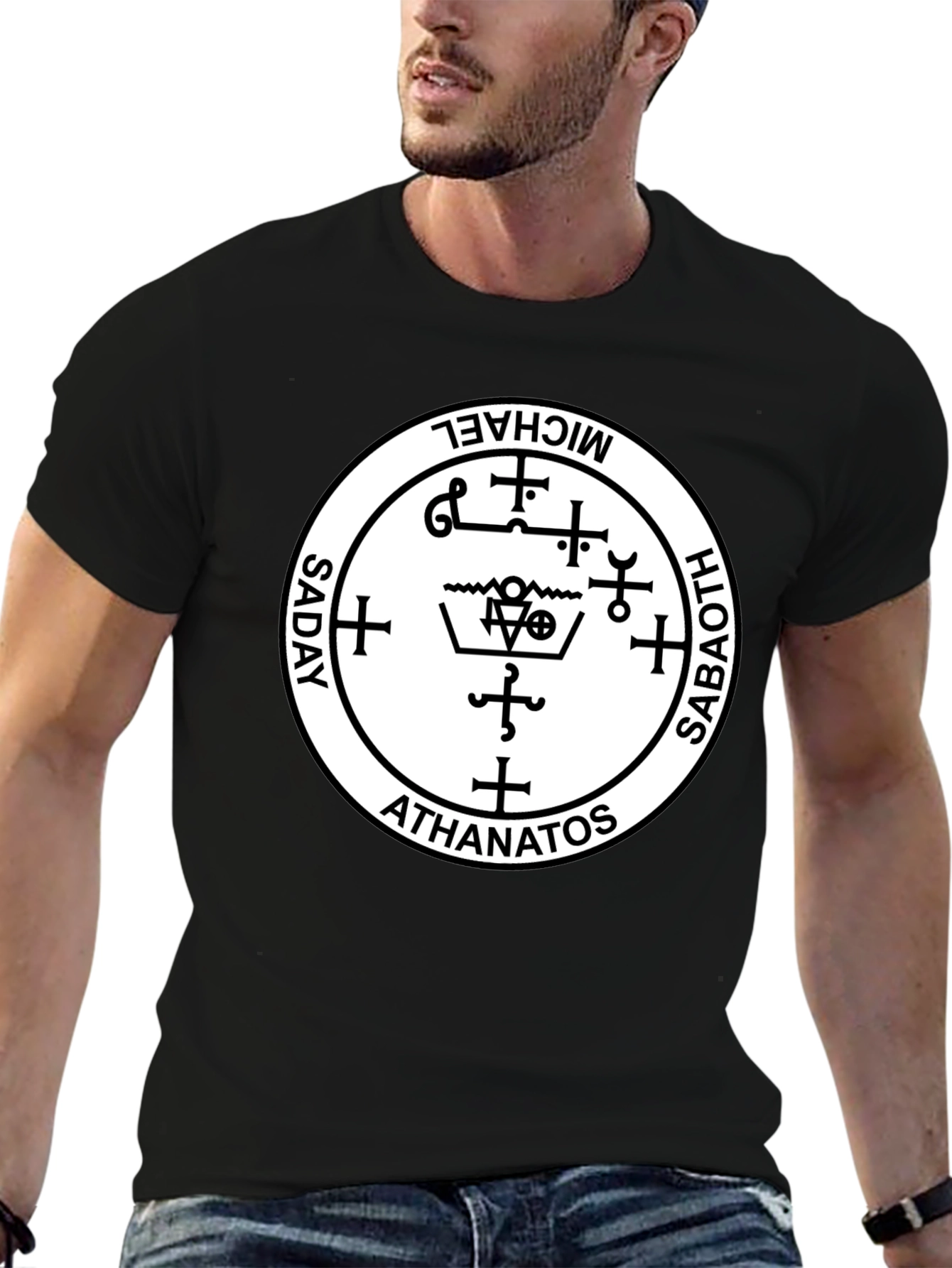 Occult Sigil T-Shirt - Michael Saboath Athanatos Saday