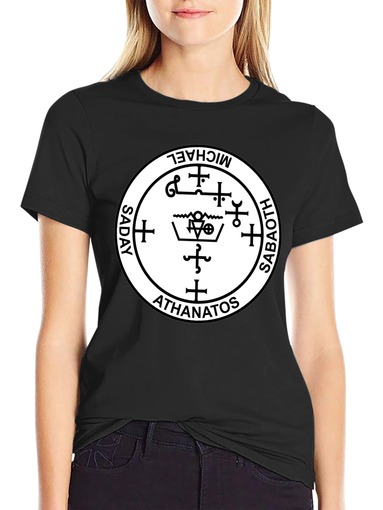 Occult Sigil T-Shirt - Michael Saboath Athanatos Saday