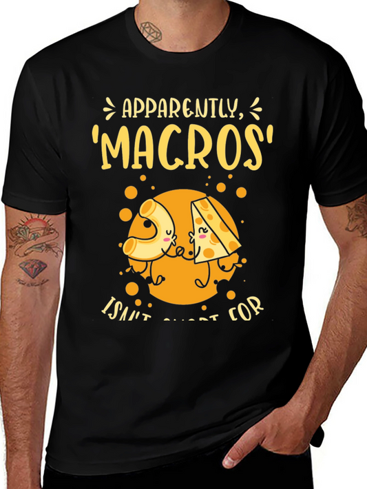 Funny Macros Pasta and Cheese Graphic T-Shirt