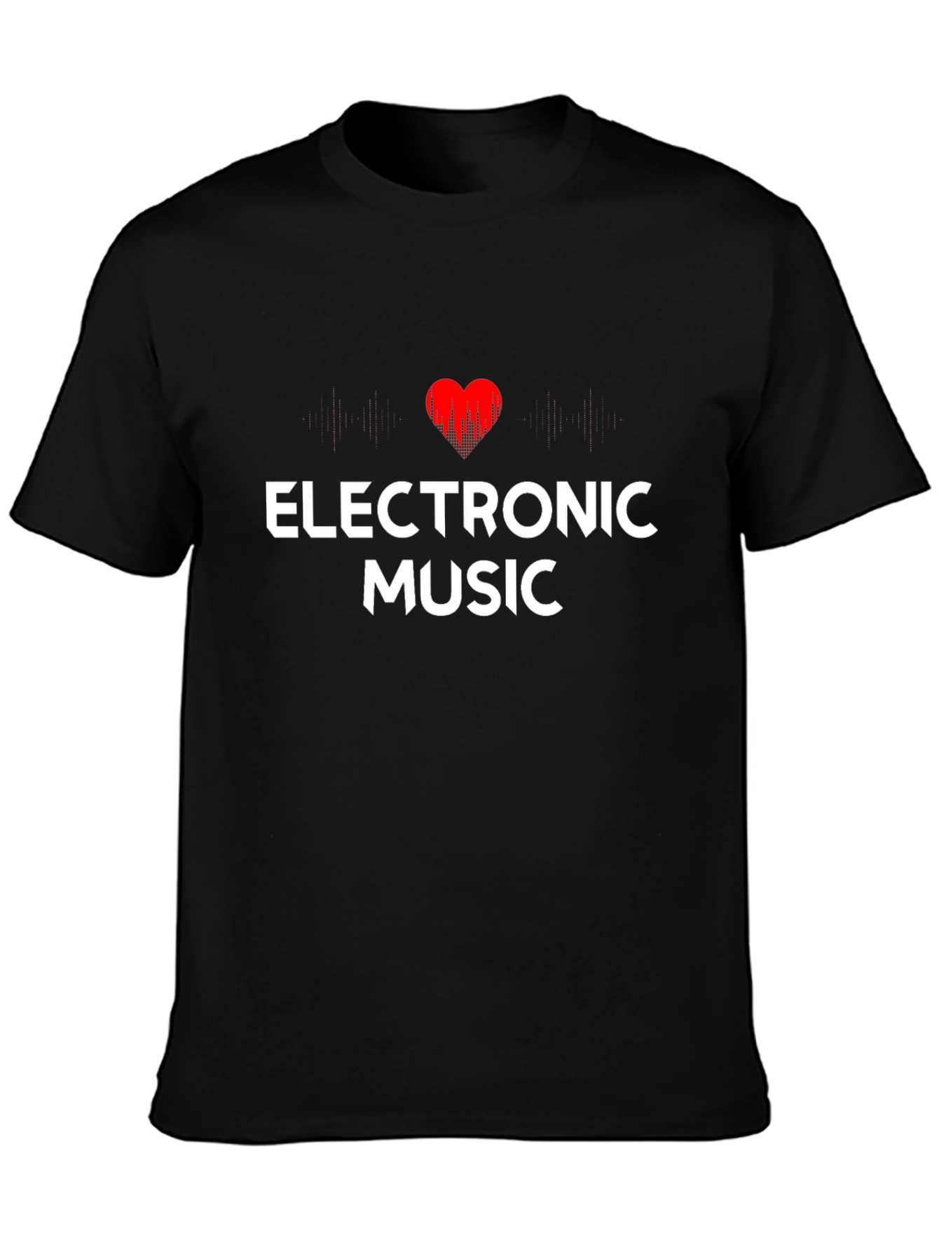 Electronic Music Heartbeat Graphic T-Shirt