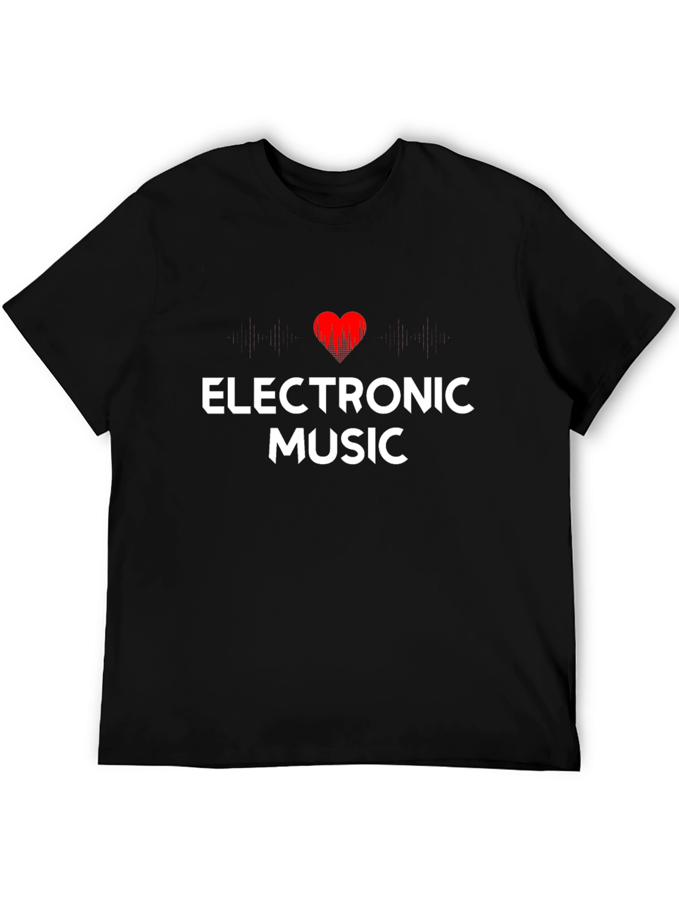 Electronic Music Heartbeat Graphic T-Shirt