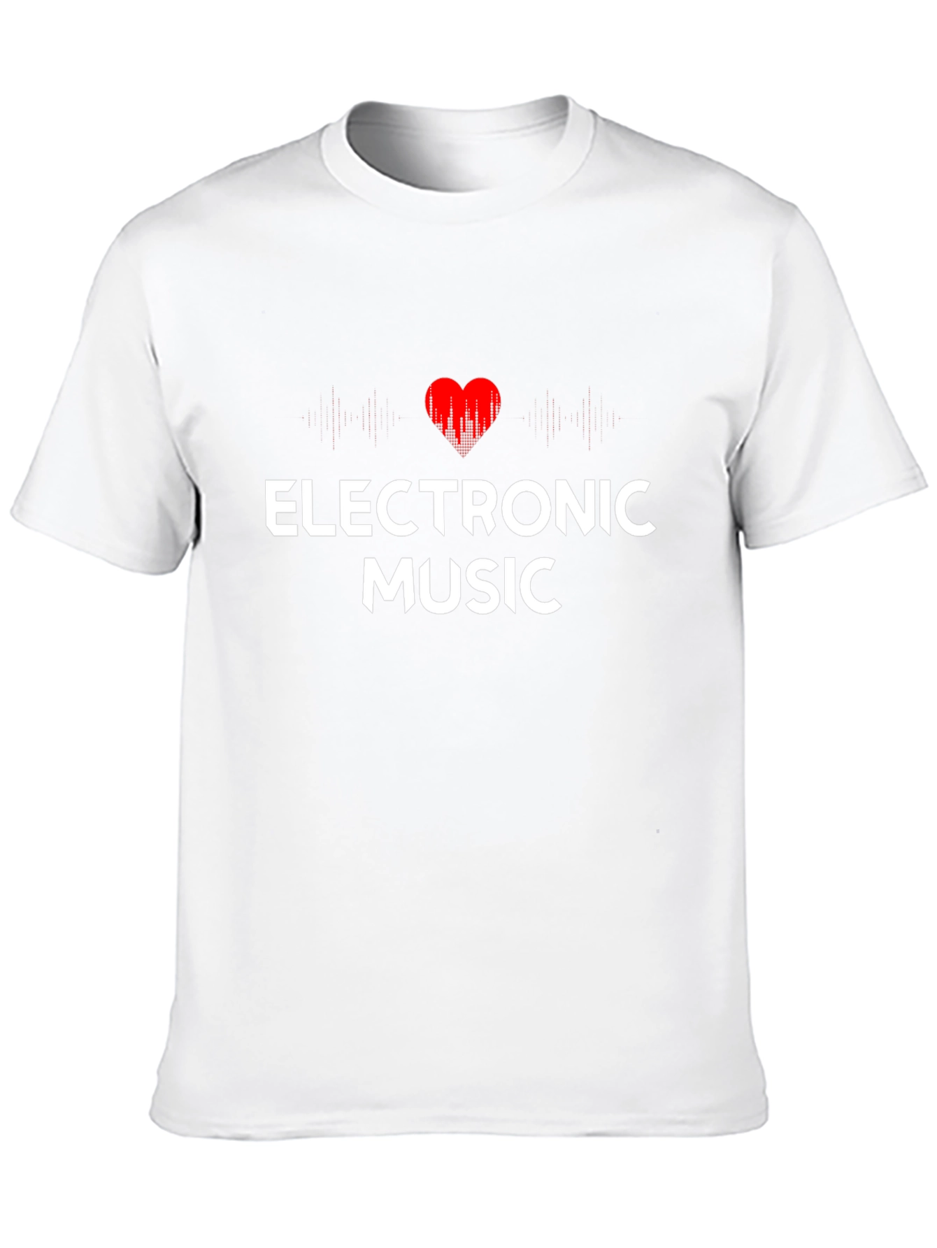 Electronic Music Heartbeat Graphic T-Shirt