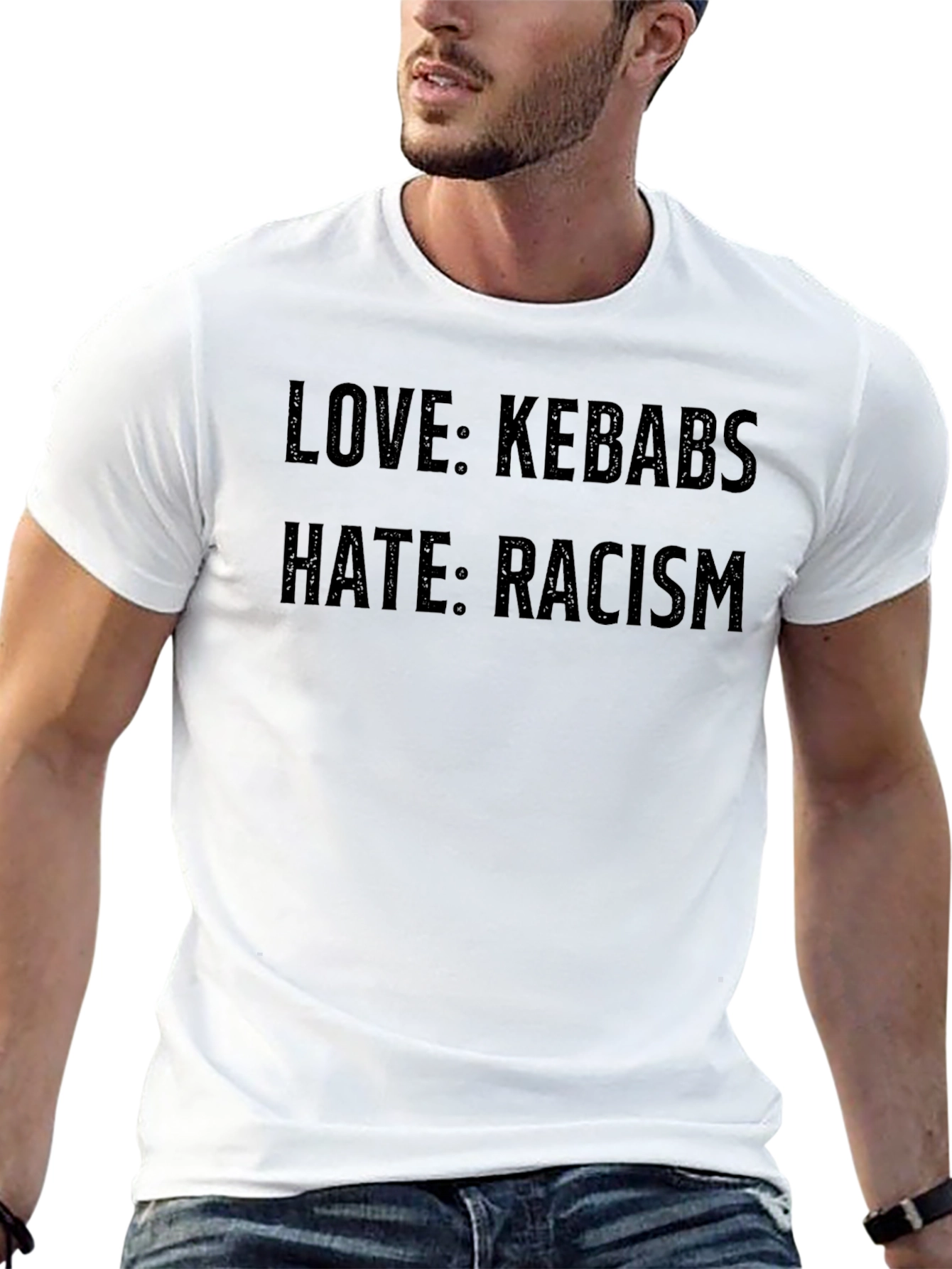 Love Kebabs Hate Racism Graphic T-Shirt