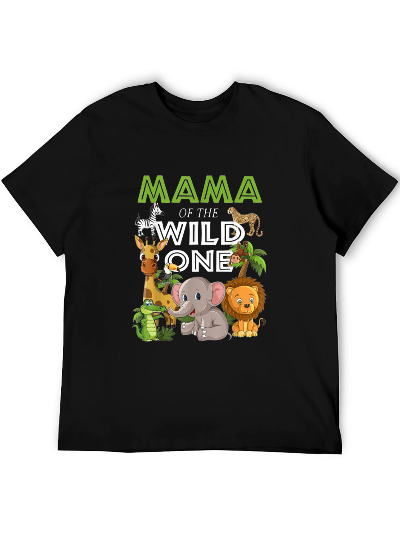 Mama of the Wild One Safari Animal T-Shirt