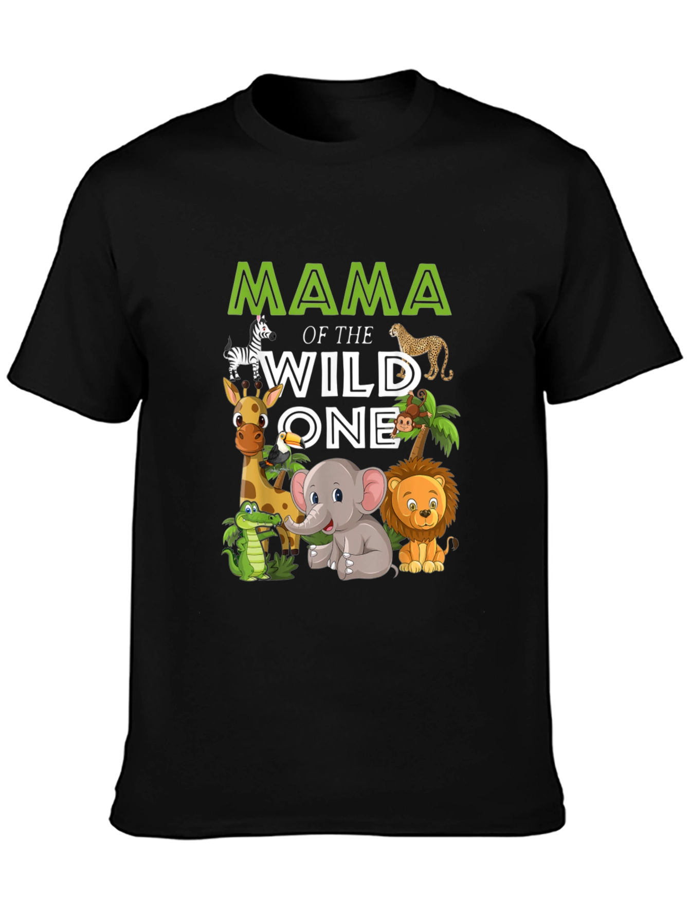 Mama of the Wild One Safari Animal T-Shirt