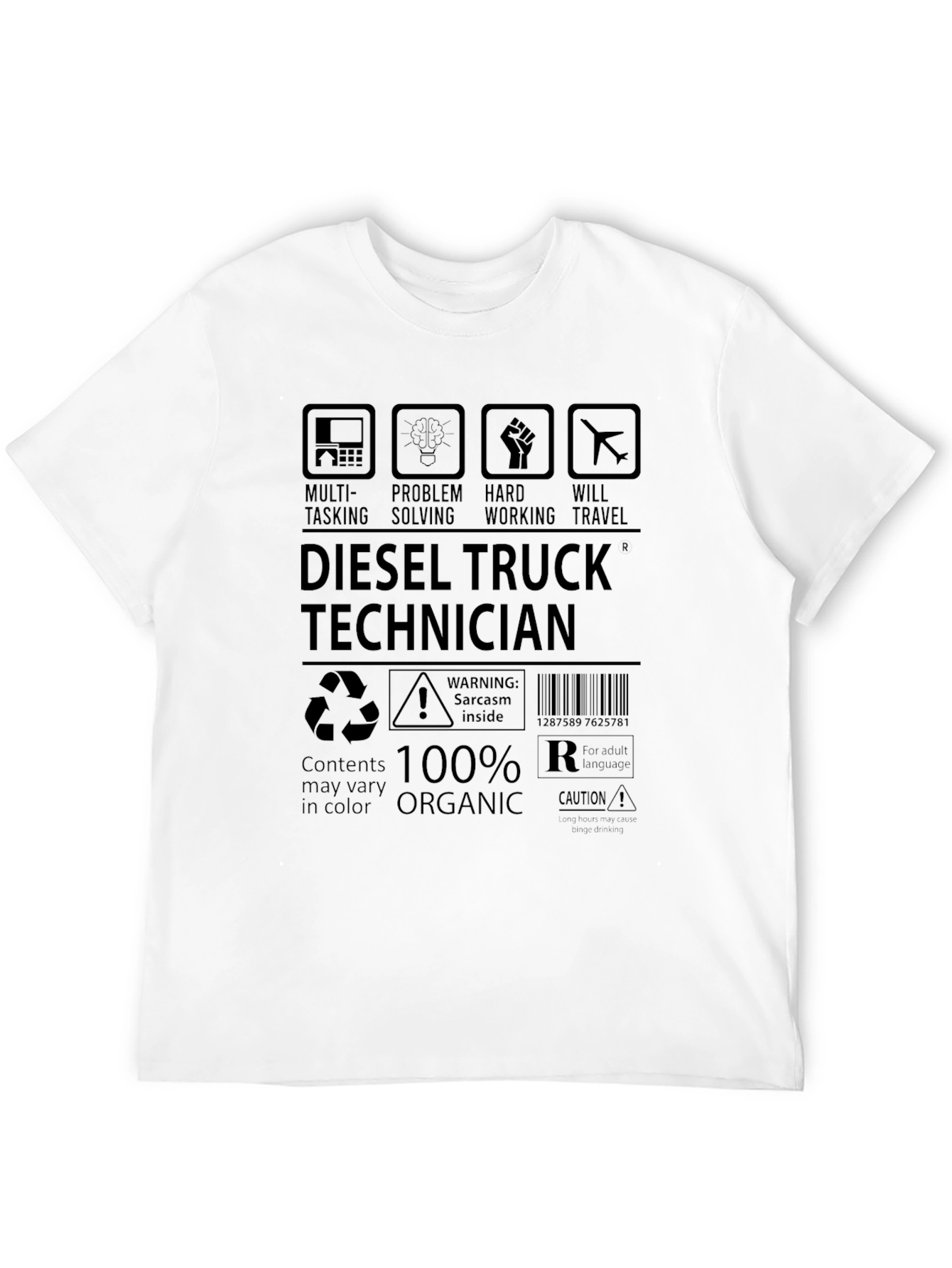 Diesel Truck Technician 100% Organic T-Shirt