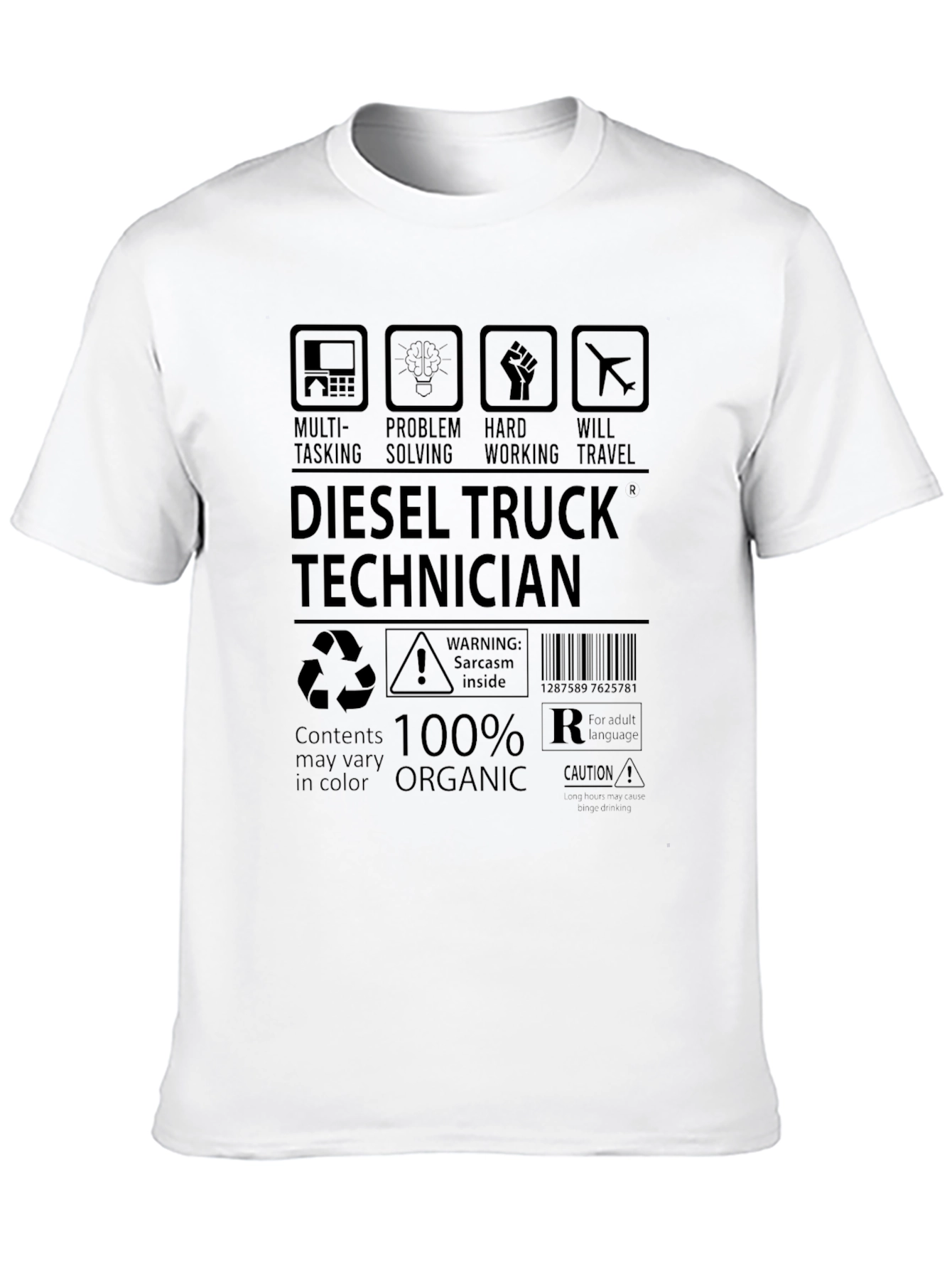 Diesel Truck Technician 100% Organic T-Shirt