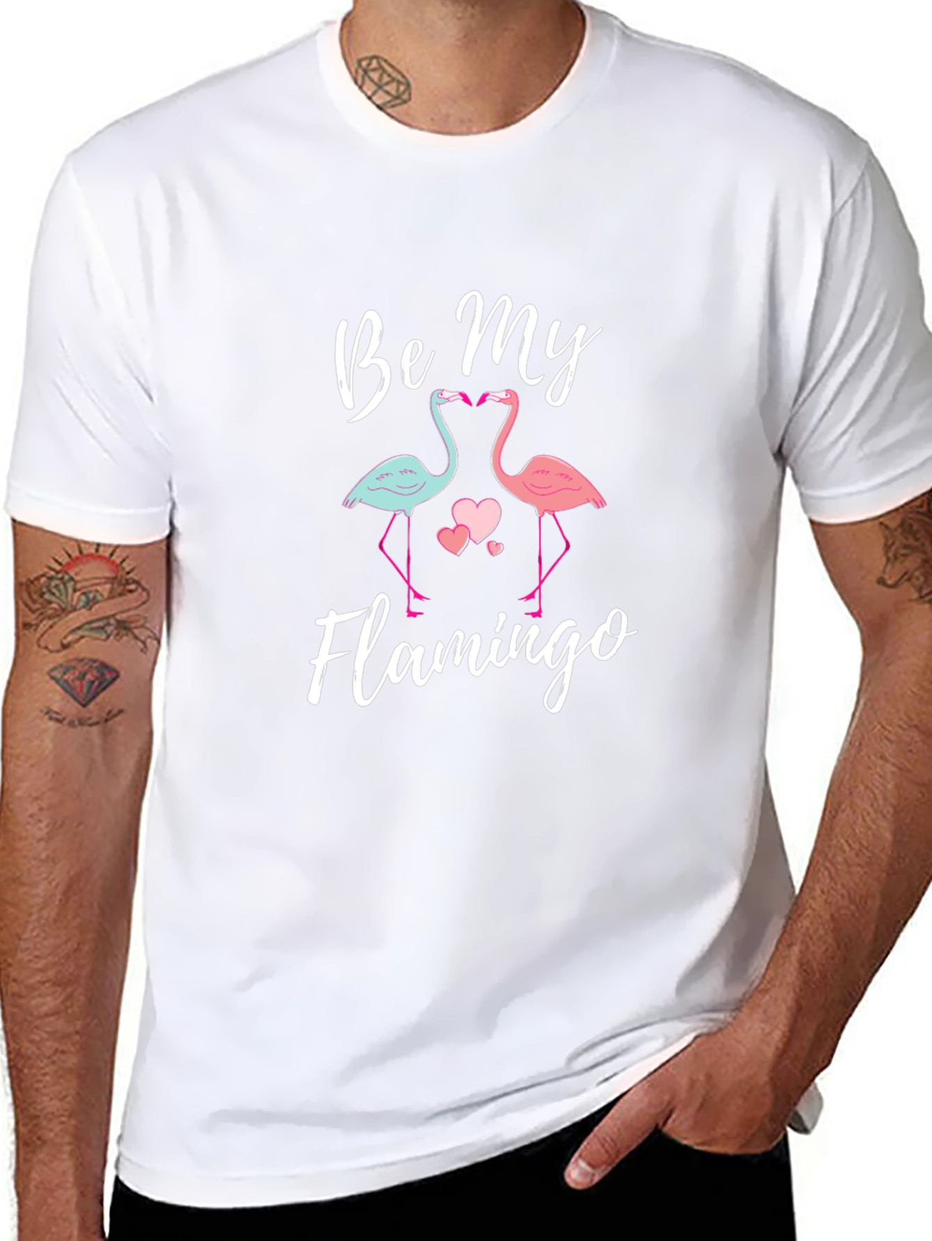 Be My Flamingo Graphic Tee Shirt