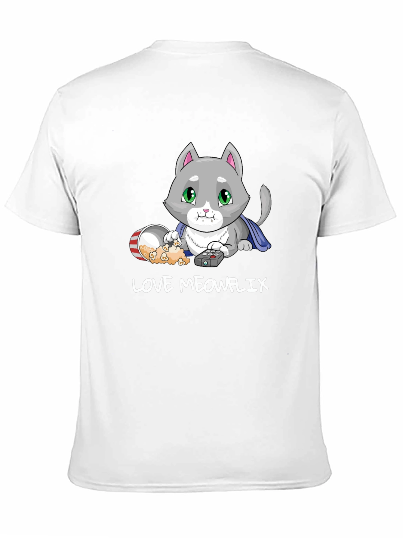 Love Meowflix Black T-Shirt - Cat Lover Tee
