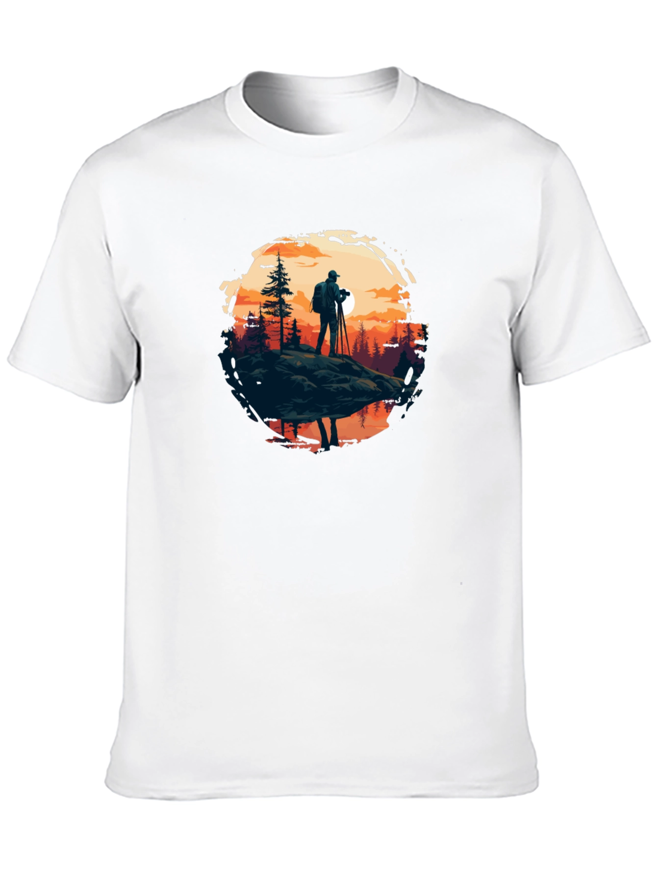 Photographer Nature Scene Black Tee