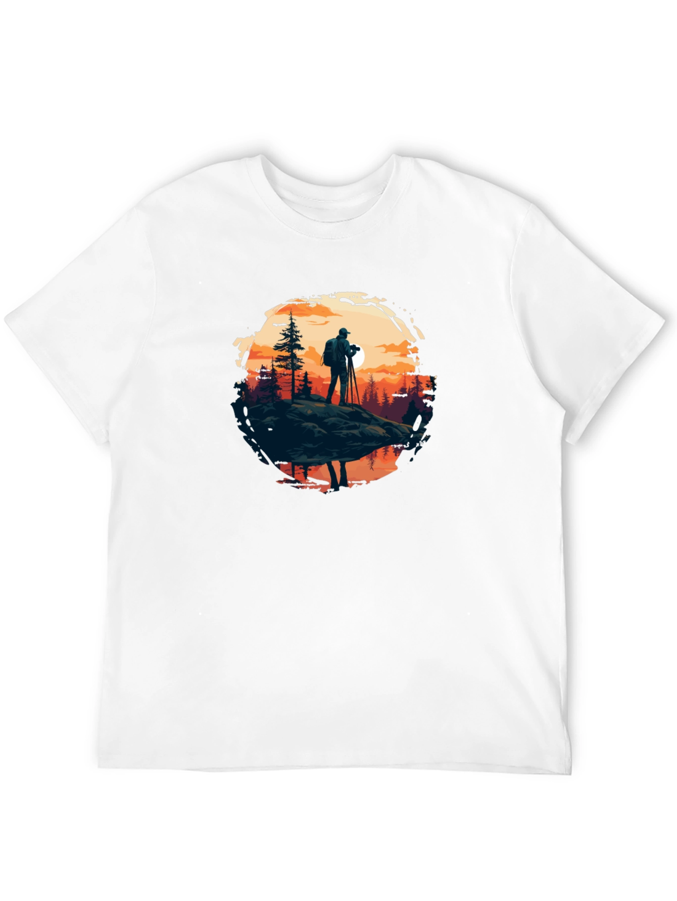 Photographer Nature Scene Black Tee