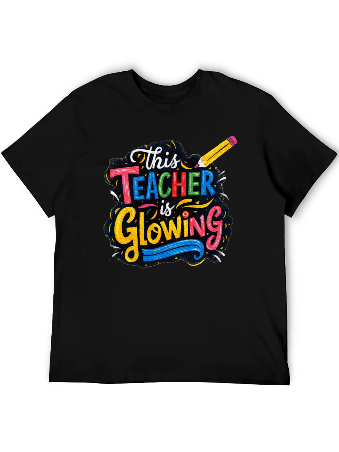 Glowing Teacher Graphic T-Shirt
