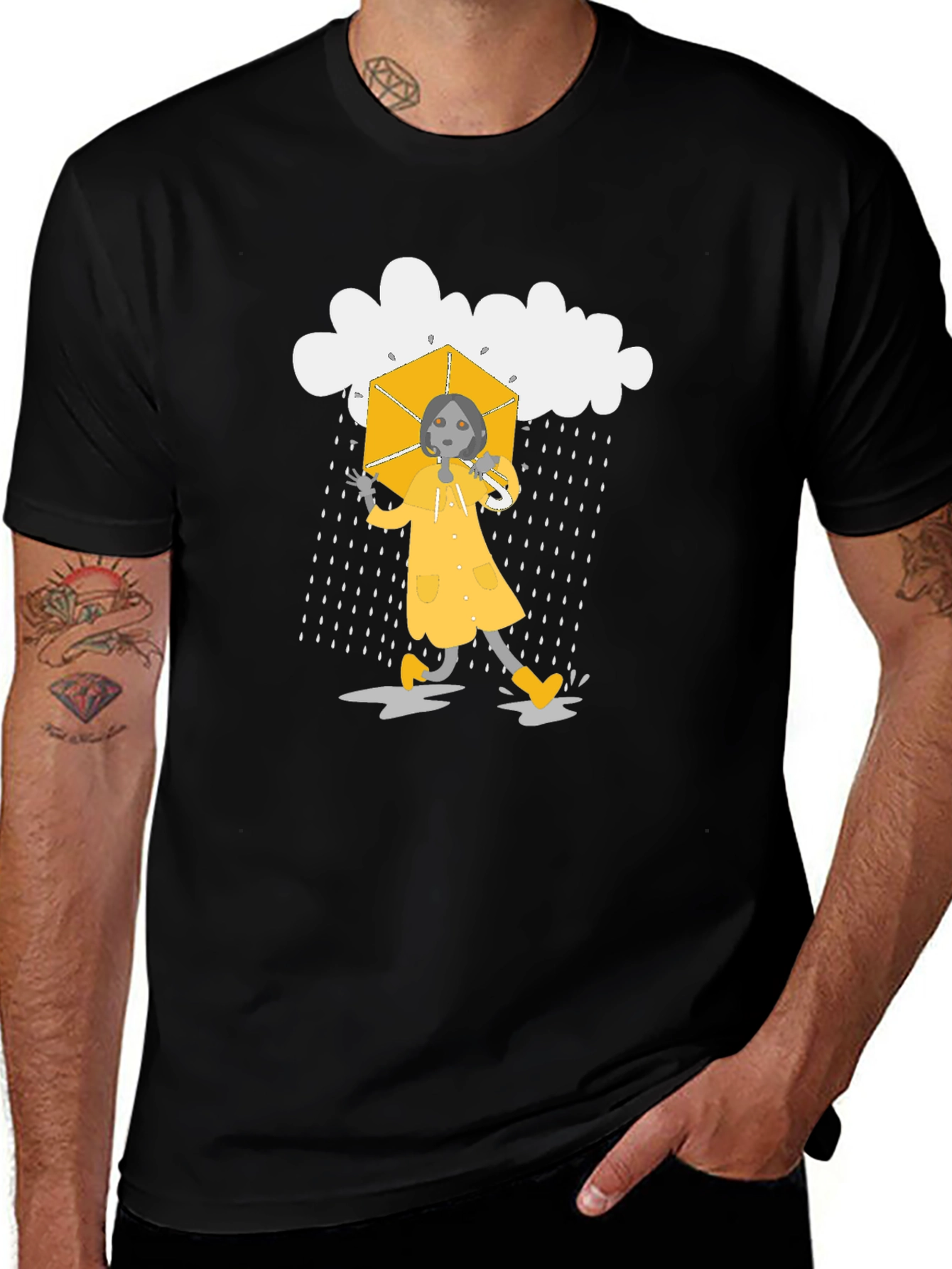 Rainy Day Graphic Tee - Quirky & Cool!