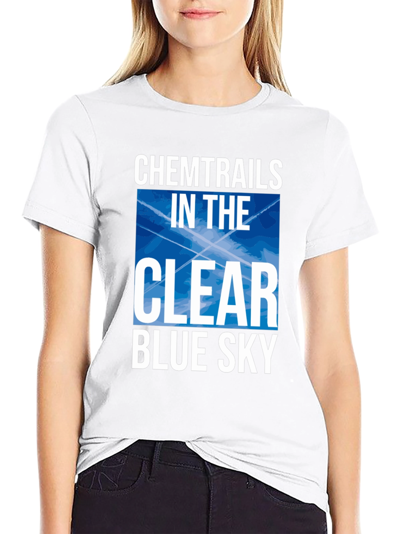 Chemtrails In The Clear Blue Sky Graphic T-Shirt