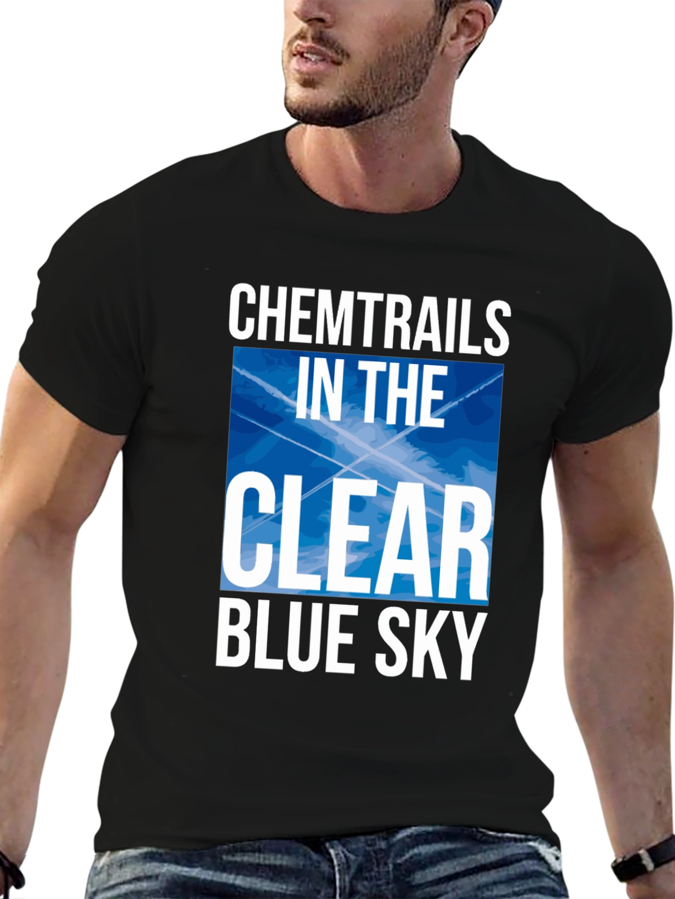 Chemtrails In The Clear Blue Sky Graphic T-Shirt