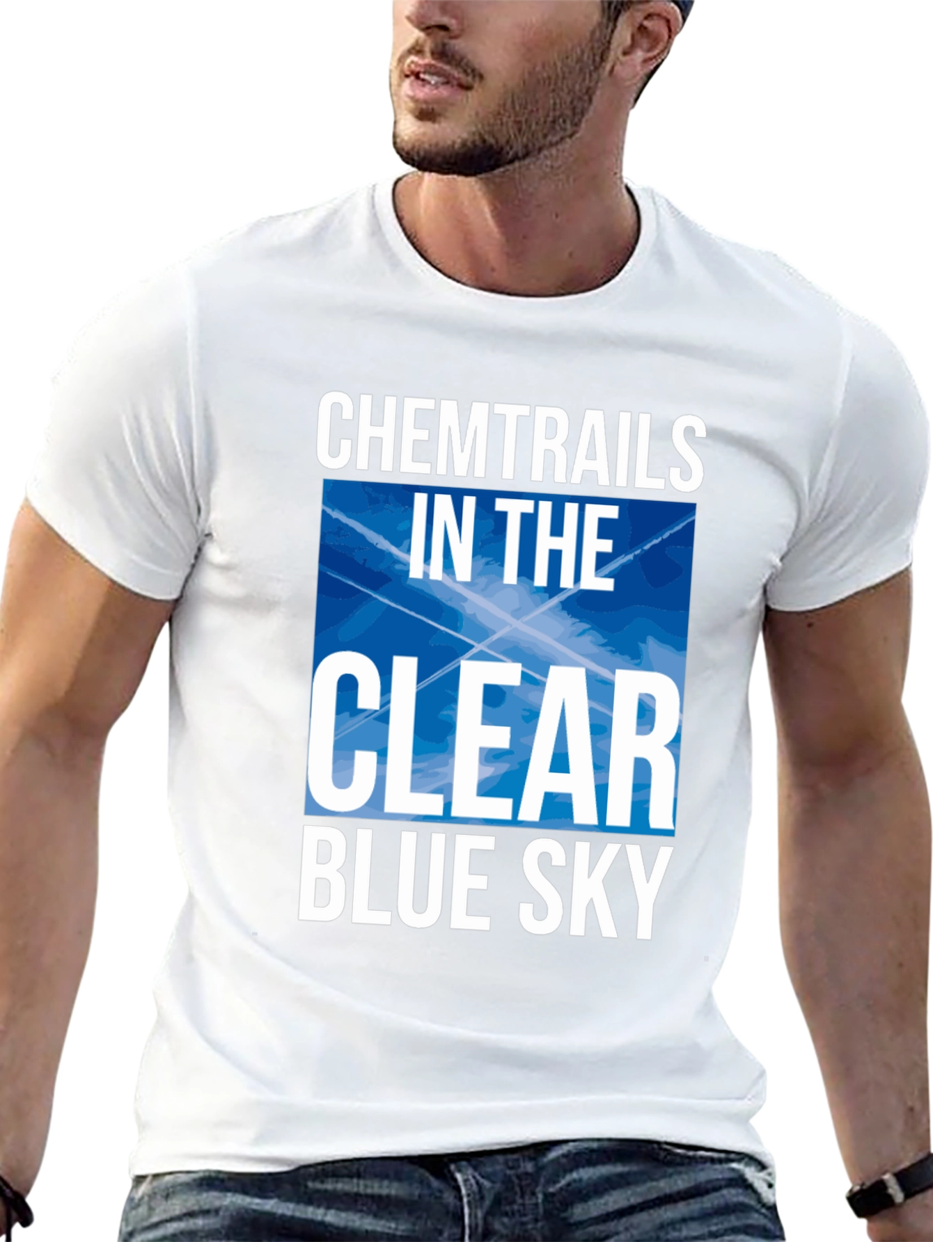 Chemtrails In The Clear Blue Sky Graphic T-Shirt