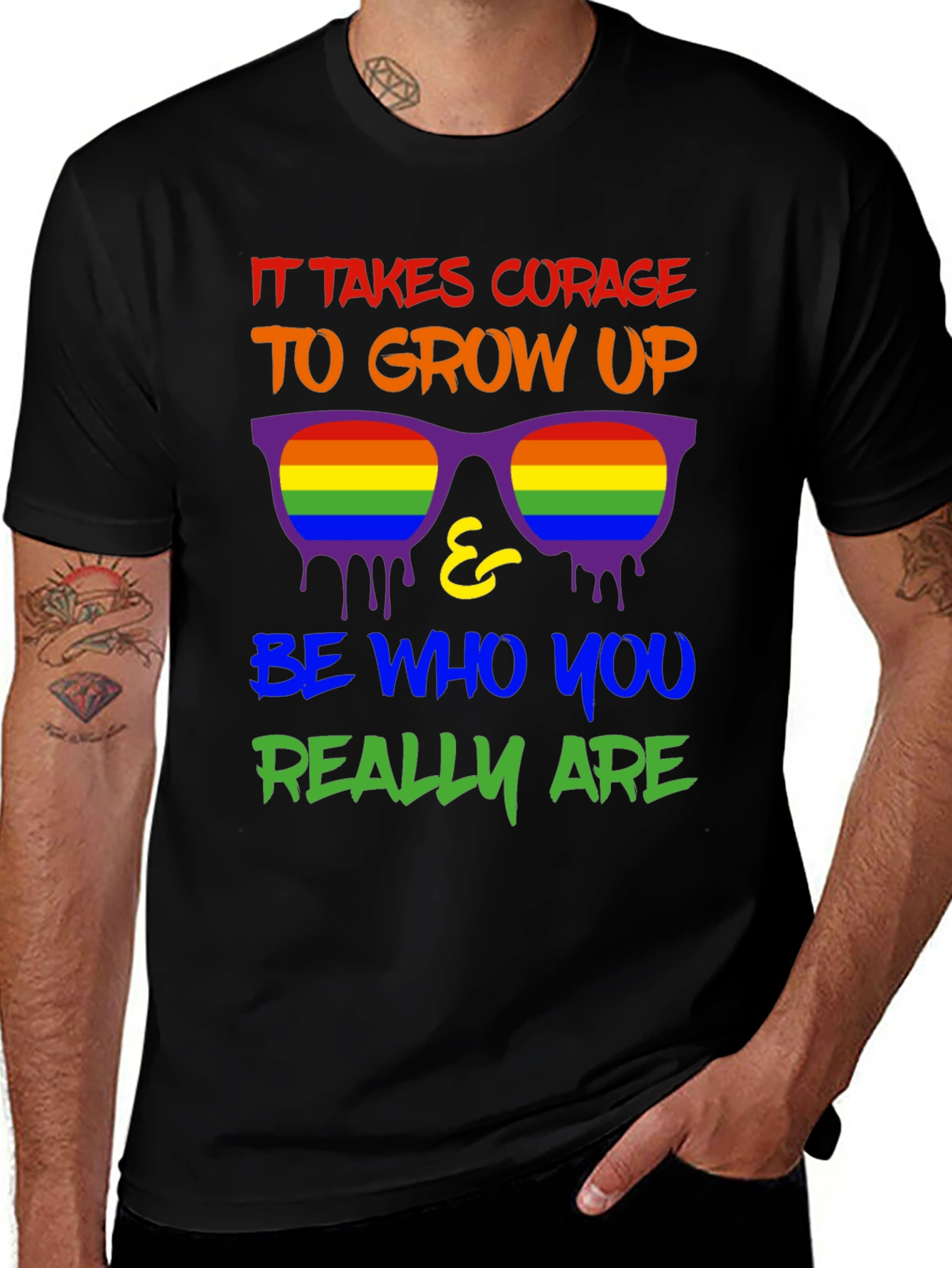 Courage to Grow Up LGBTQ+ Pride T-Shirt