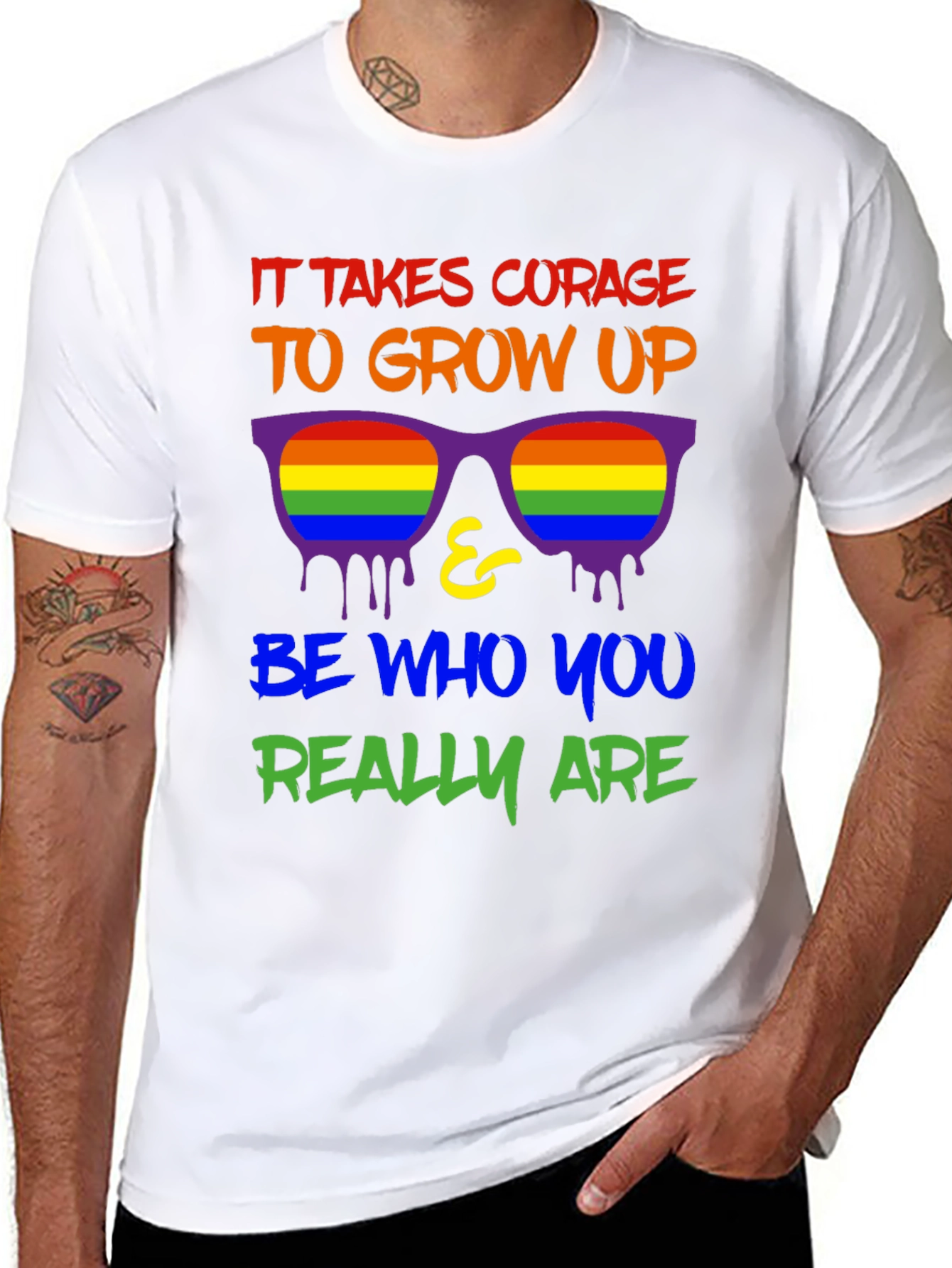 Courage to Grow Up LGBTQ+ Pride T-Shirt