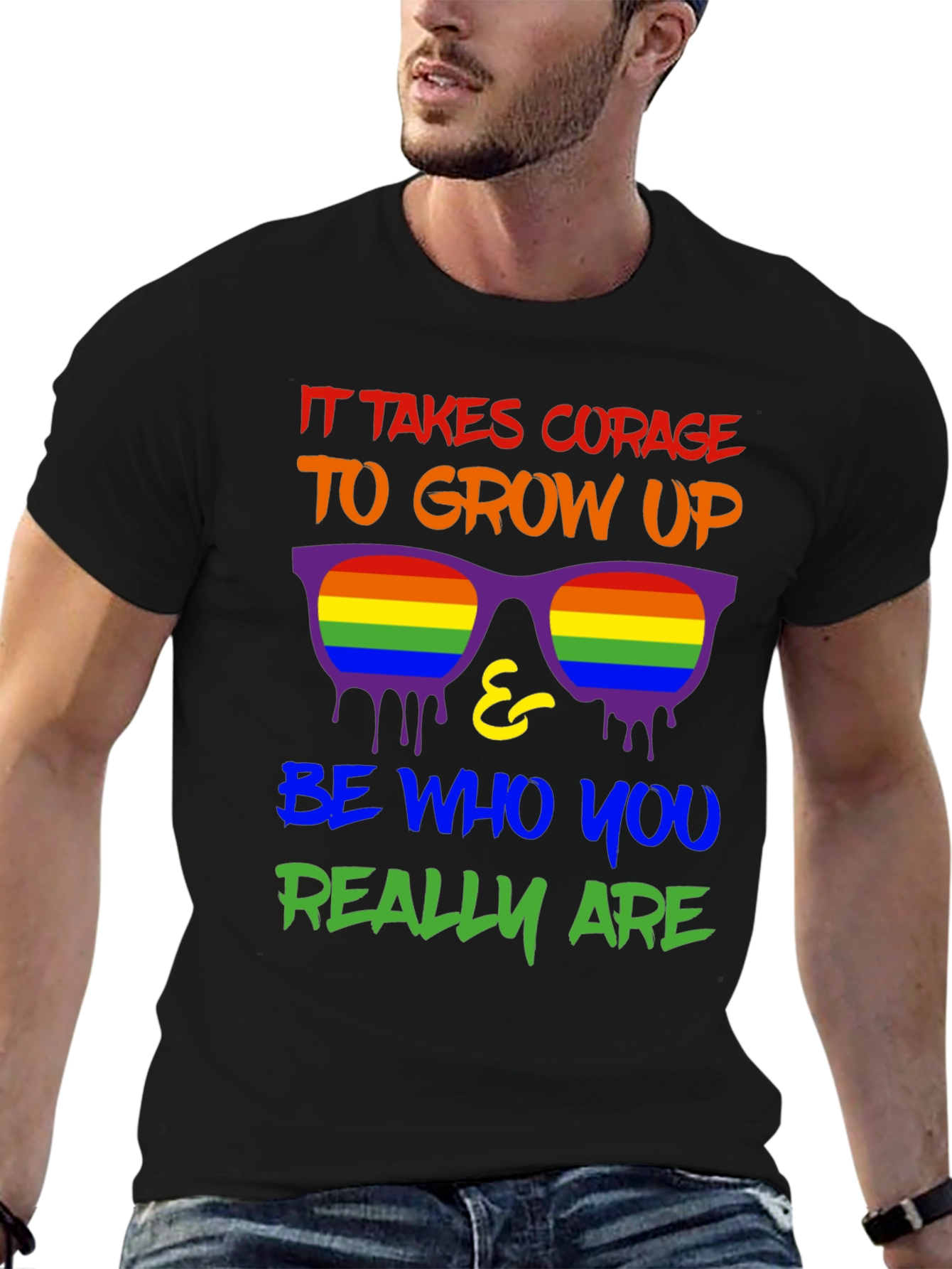 Courage to Grow Up LGBTQ+ Pride T-Shirt