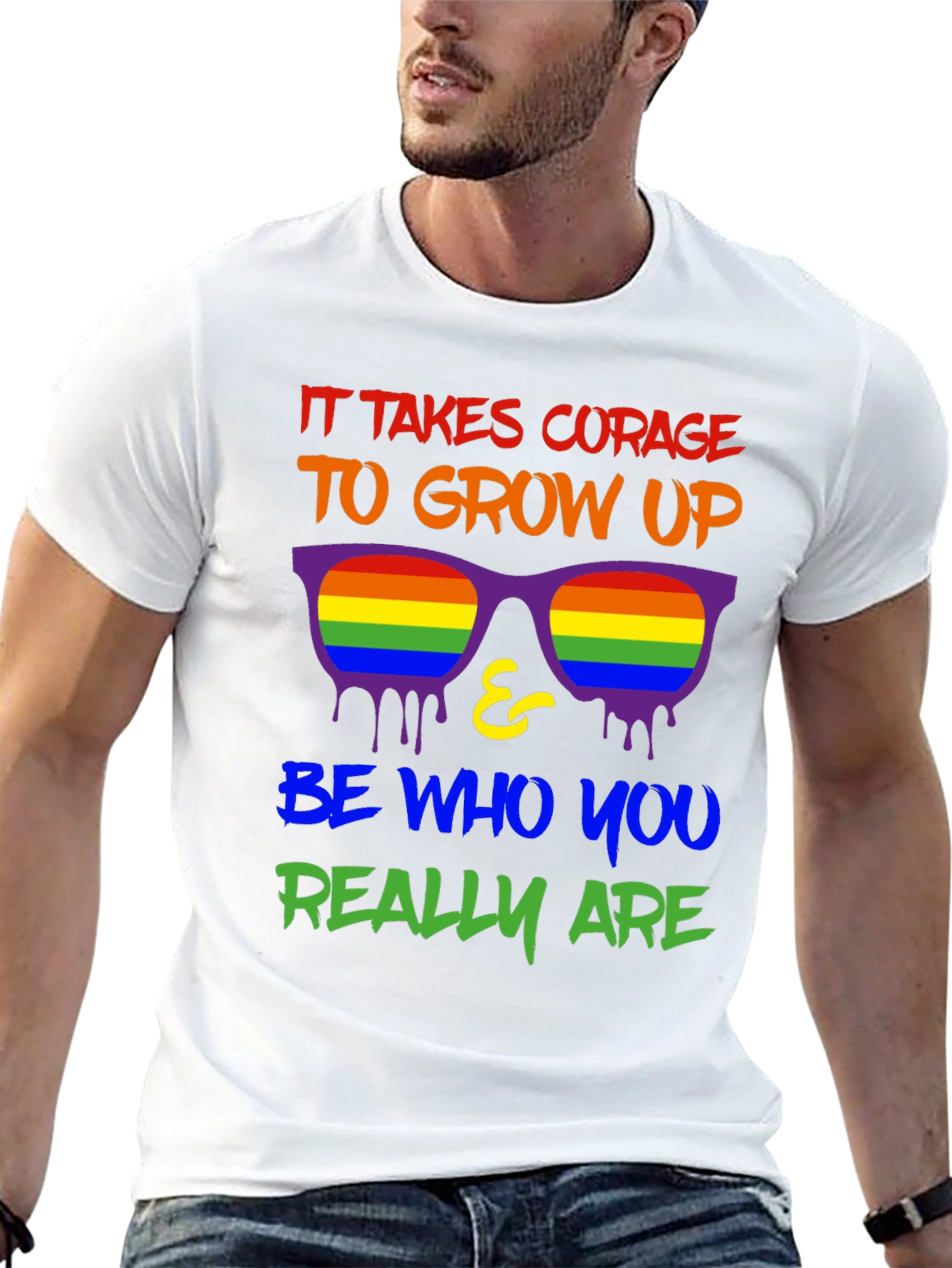 Courage to Grow Up LGBTQ+ Pride T-Shirt