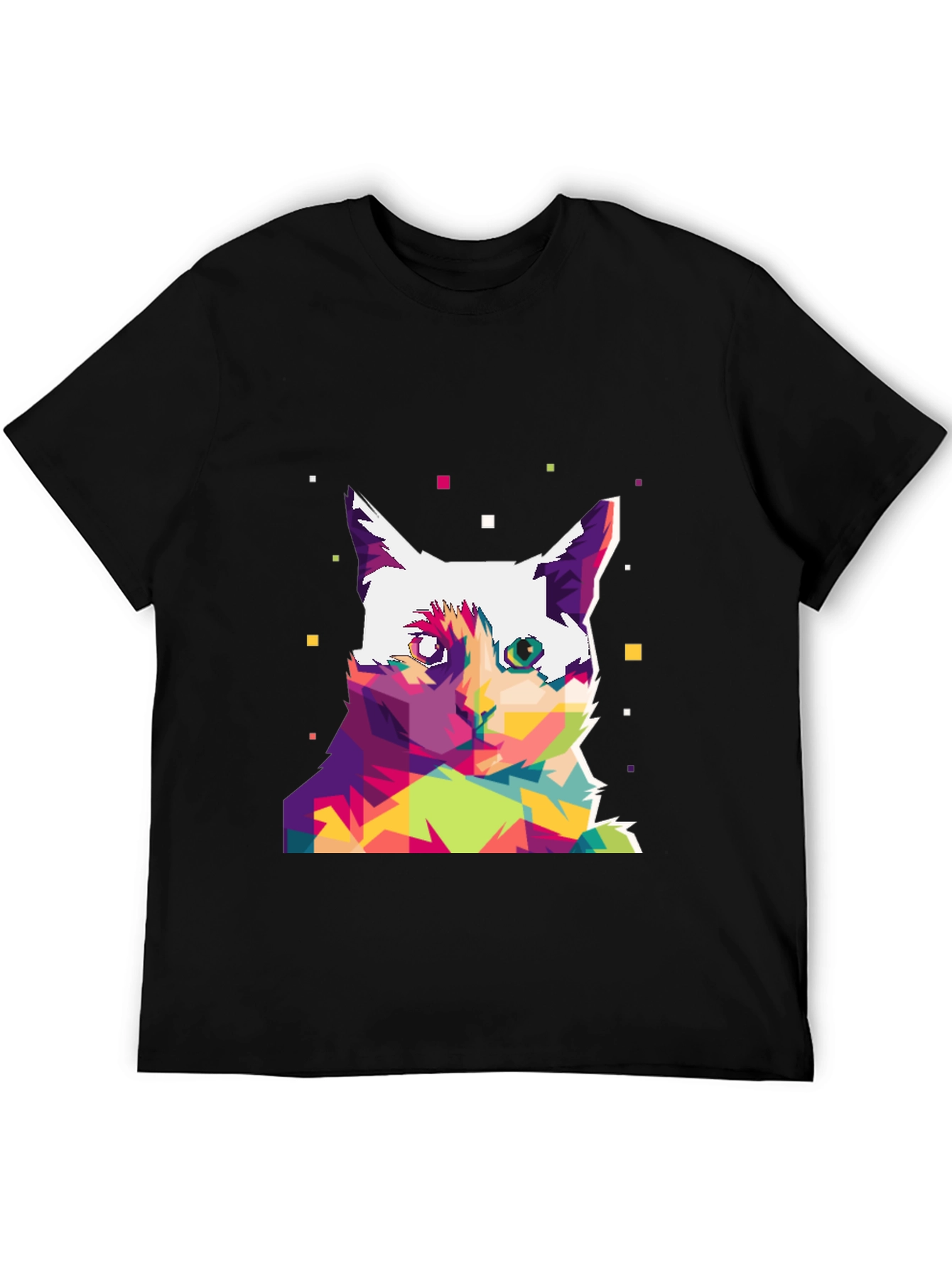 Abstract Cat Art Graphic Tee