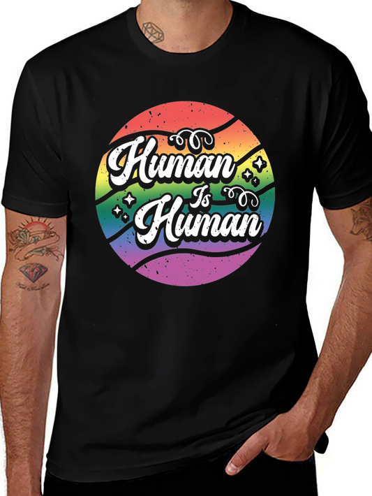 Human Is Human Graphic Tee - LGBTQ+ Pride