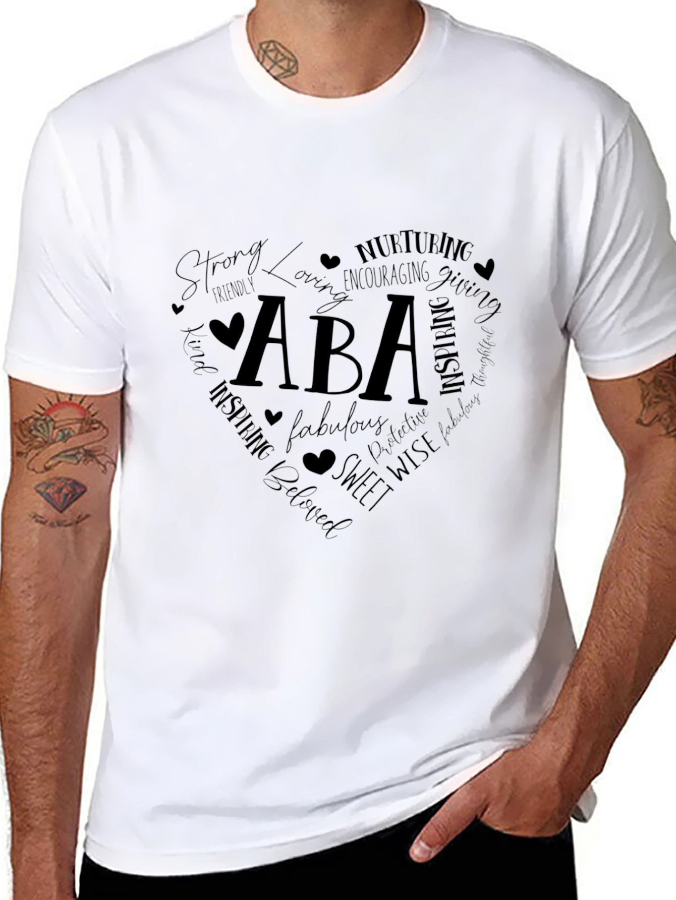ABA Heart T-Shirt - Loving Nurturing Inspiring