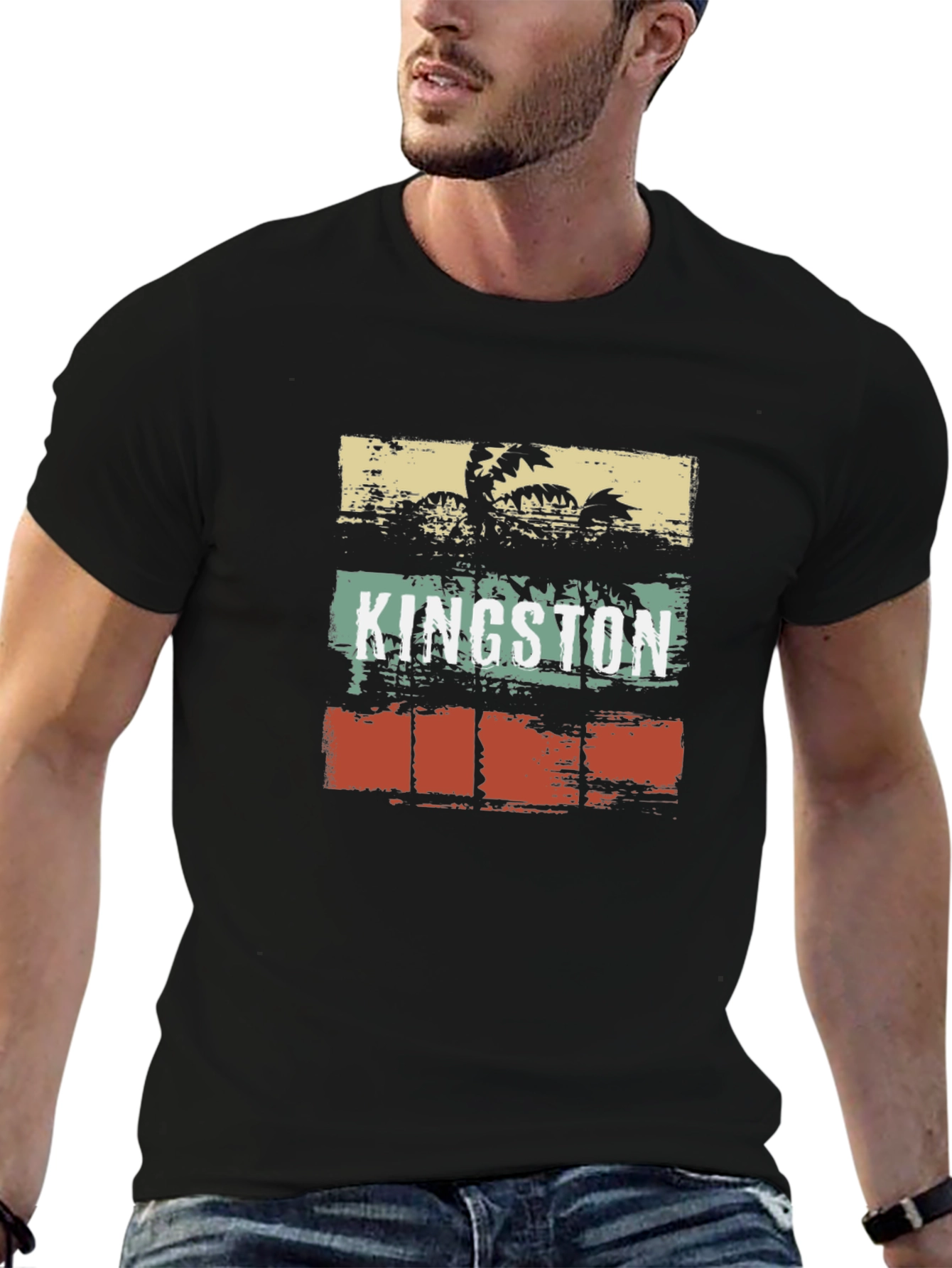 Kingston Retro Palm Tree T-Shirt