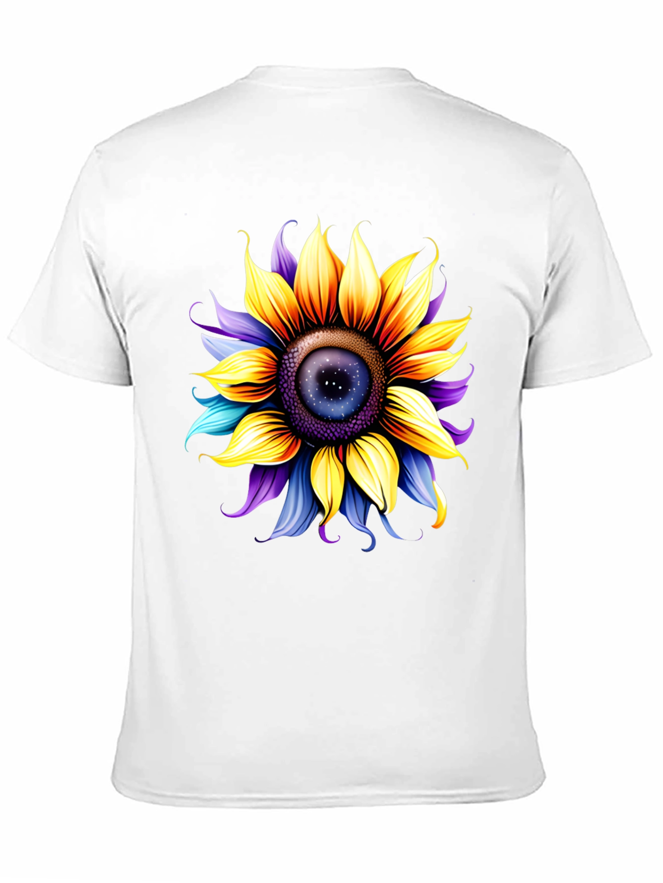 Sunflower Galaxy Graphic Tee - Unique Space Design