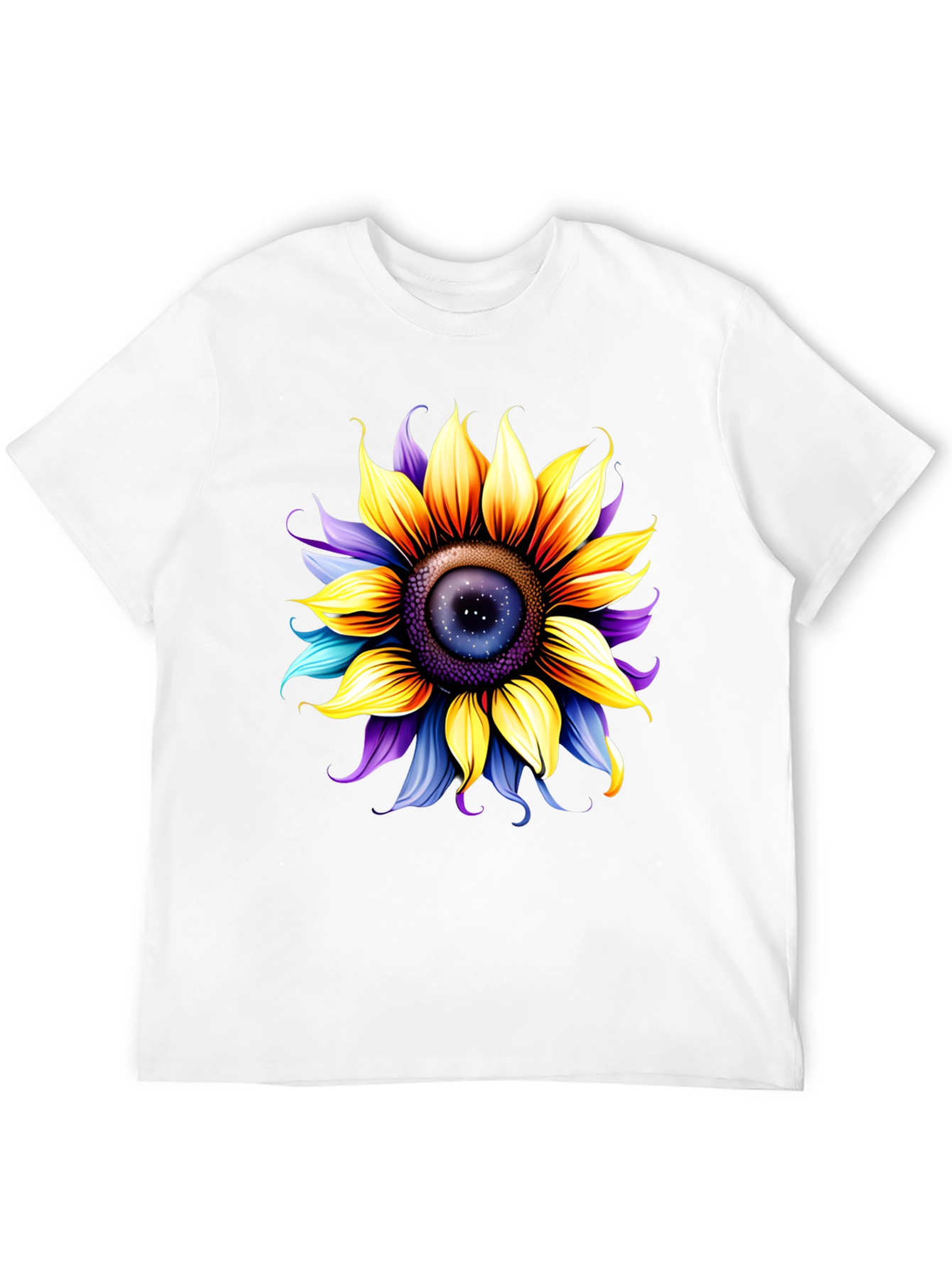 Sunflower Galaxy Graphic Tee - Unique Space Design