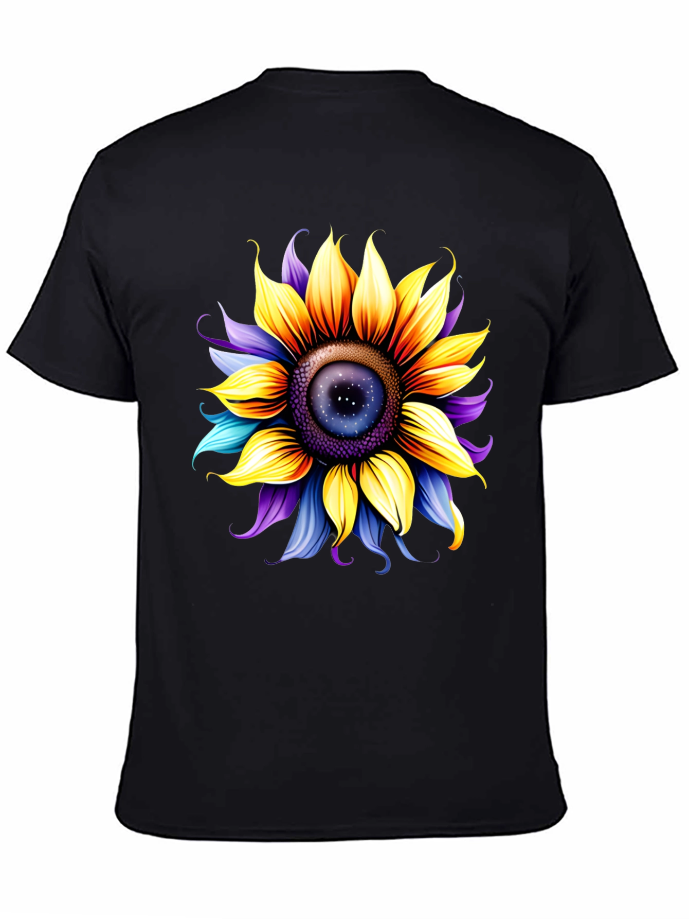 Sunflower Galaxy Graphic Tee - Unique Space Design