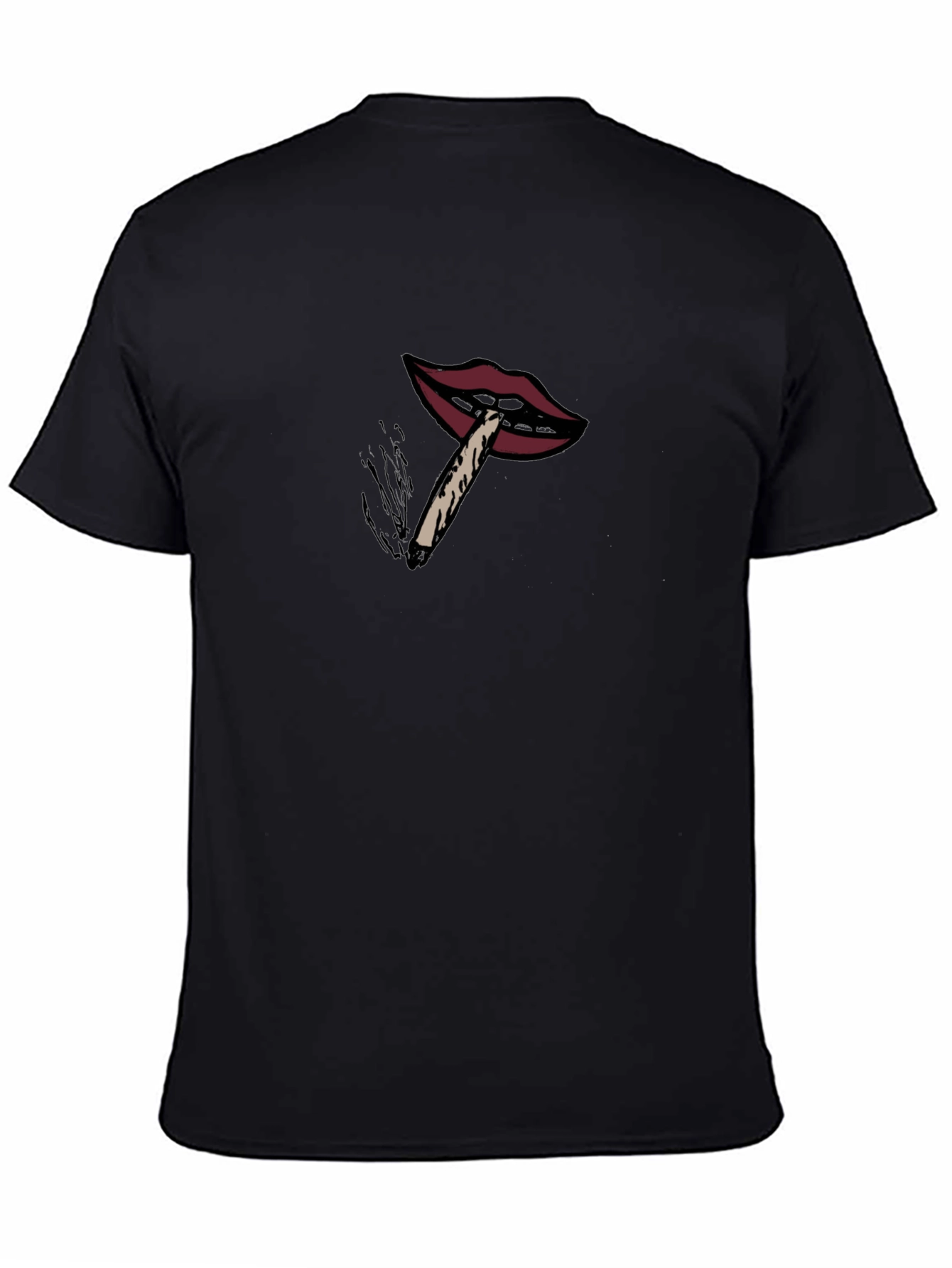Lips Smoking Joint Graphic T-Shirt