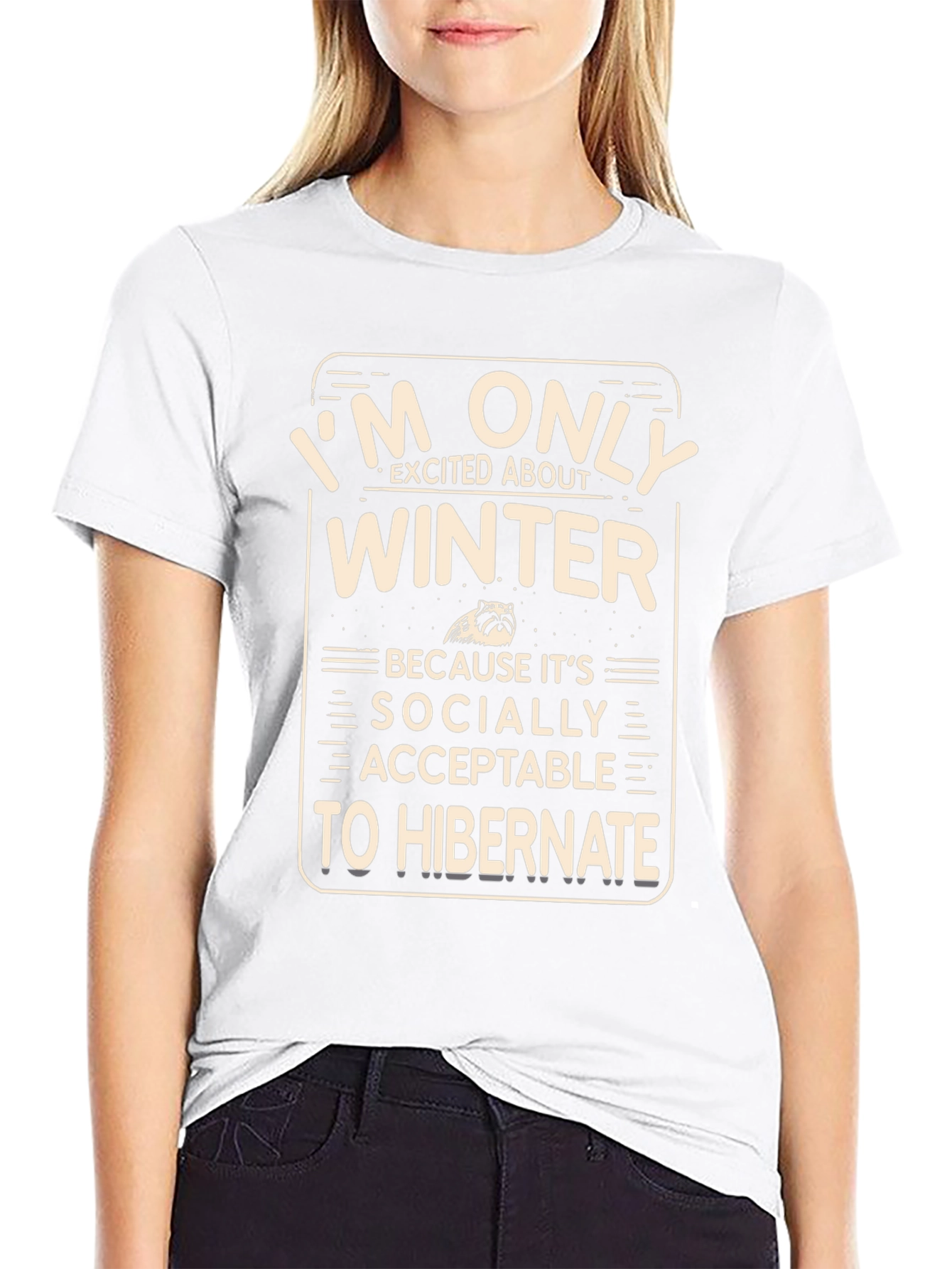 Winter Hibernation T-Shirt Funny Socially Acceptable Gift
