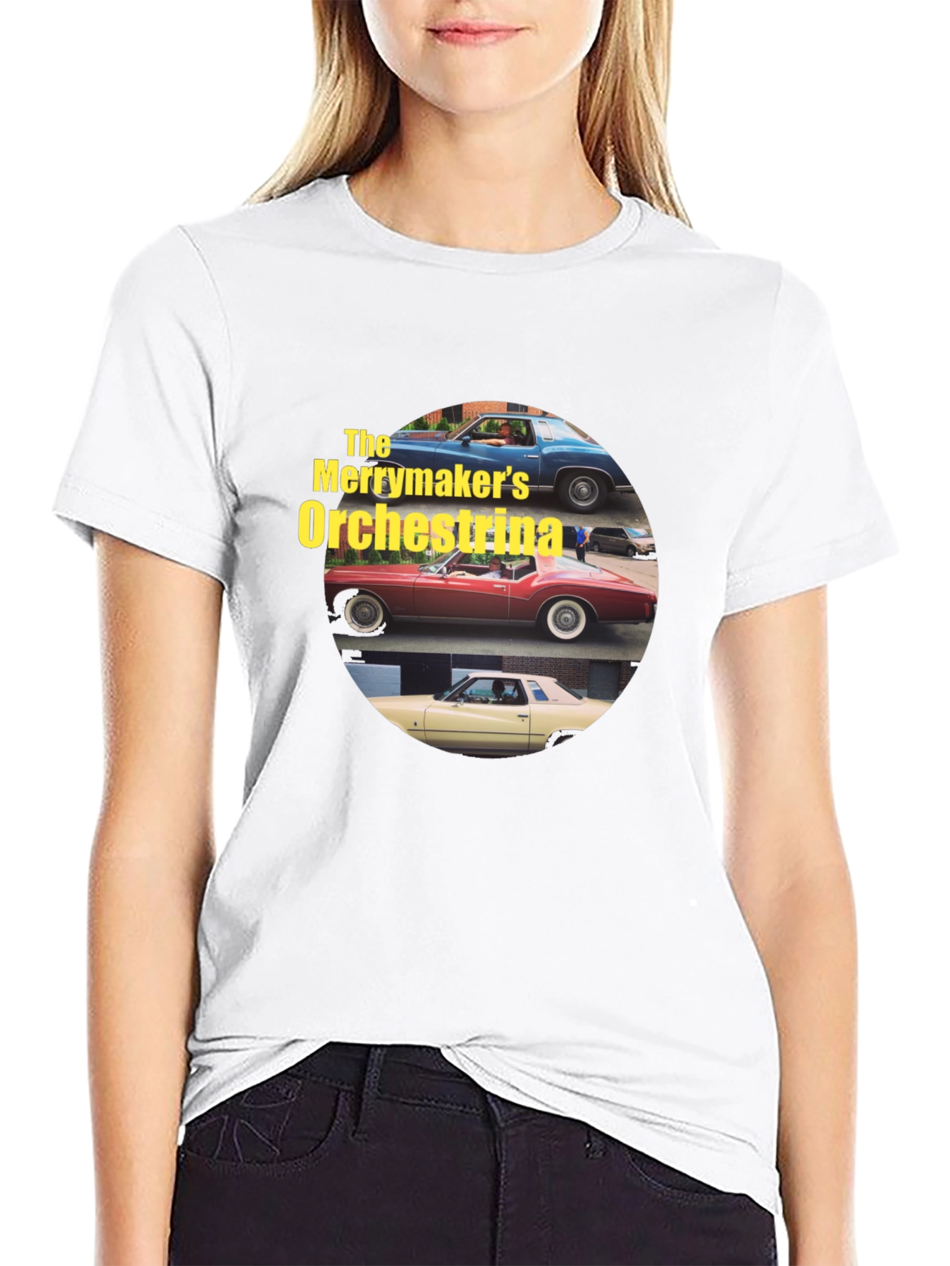 The Merrymakers Orchestrina Car T-Shirt