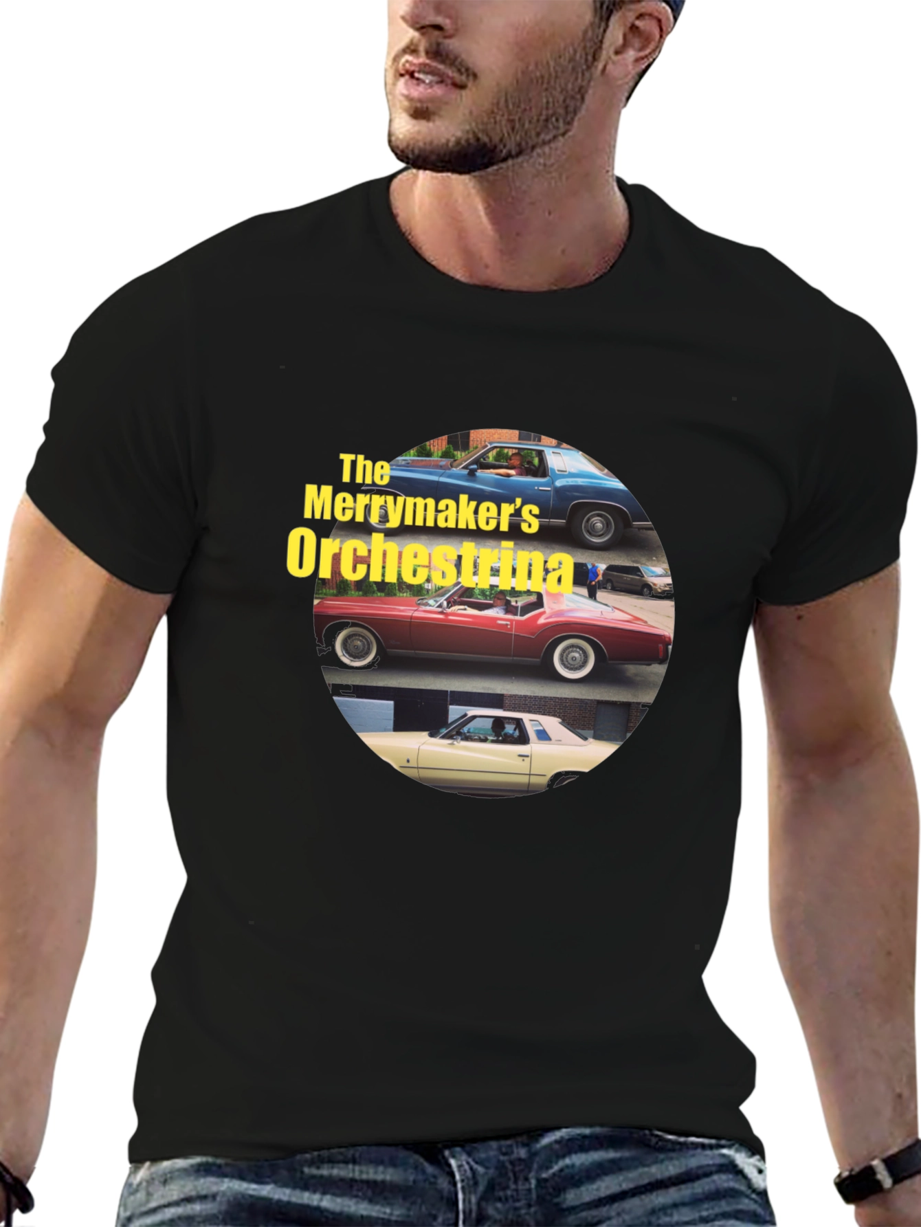 The Merrymakers Orchestrina Car T-Shirt