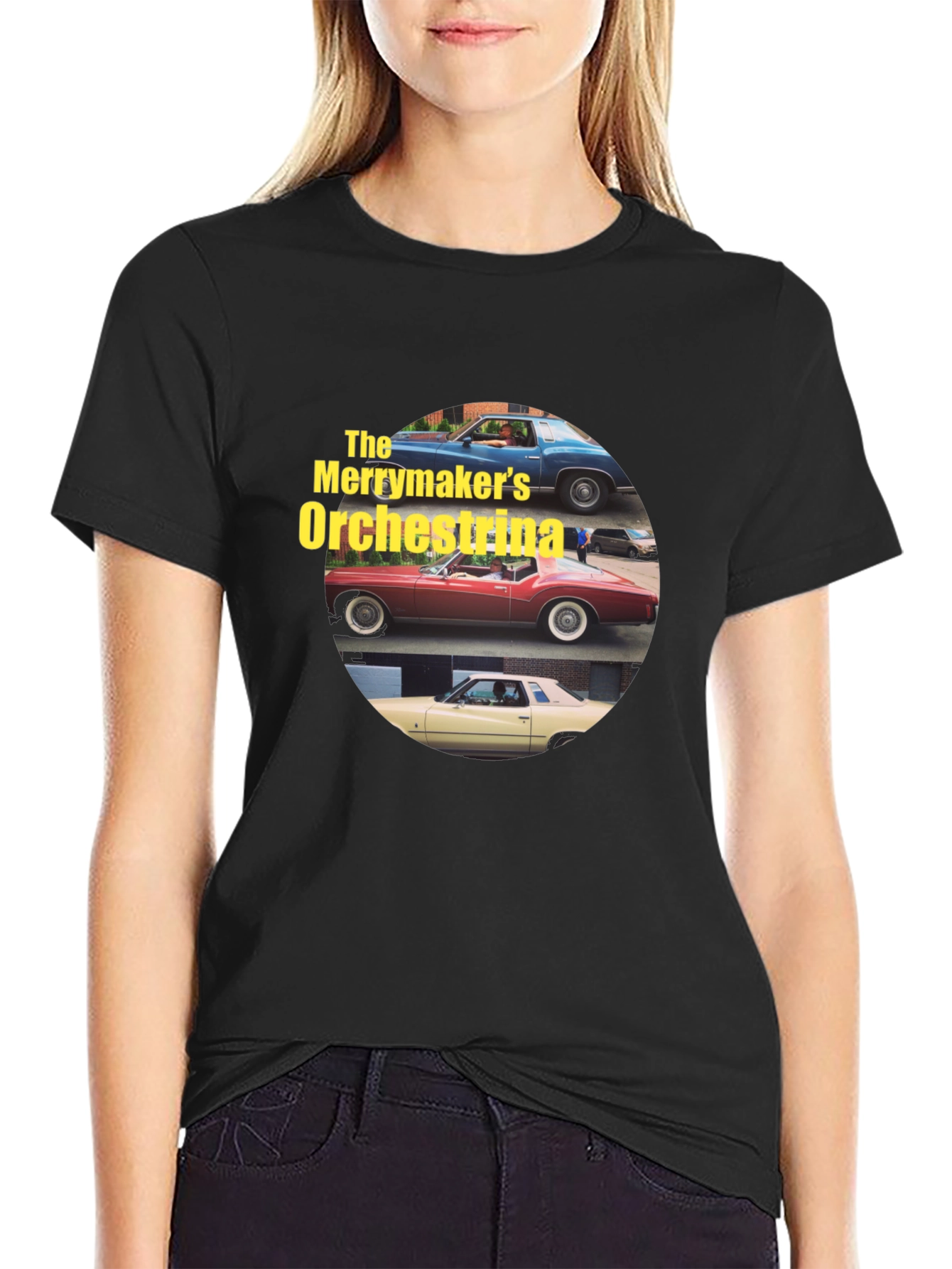 The Merrymakers Orchestrina Car T-Shirt