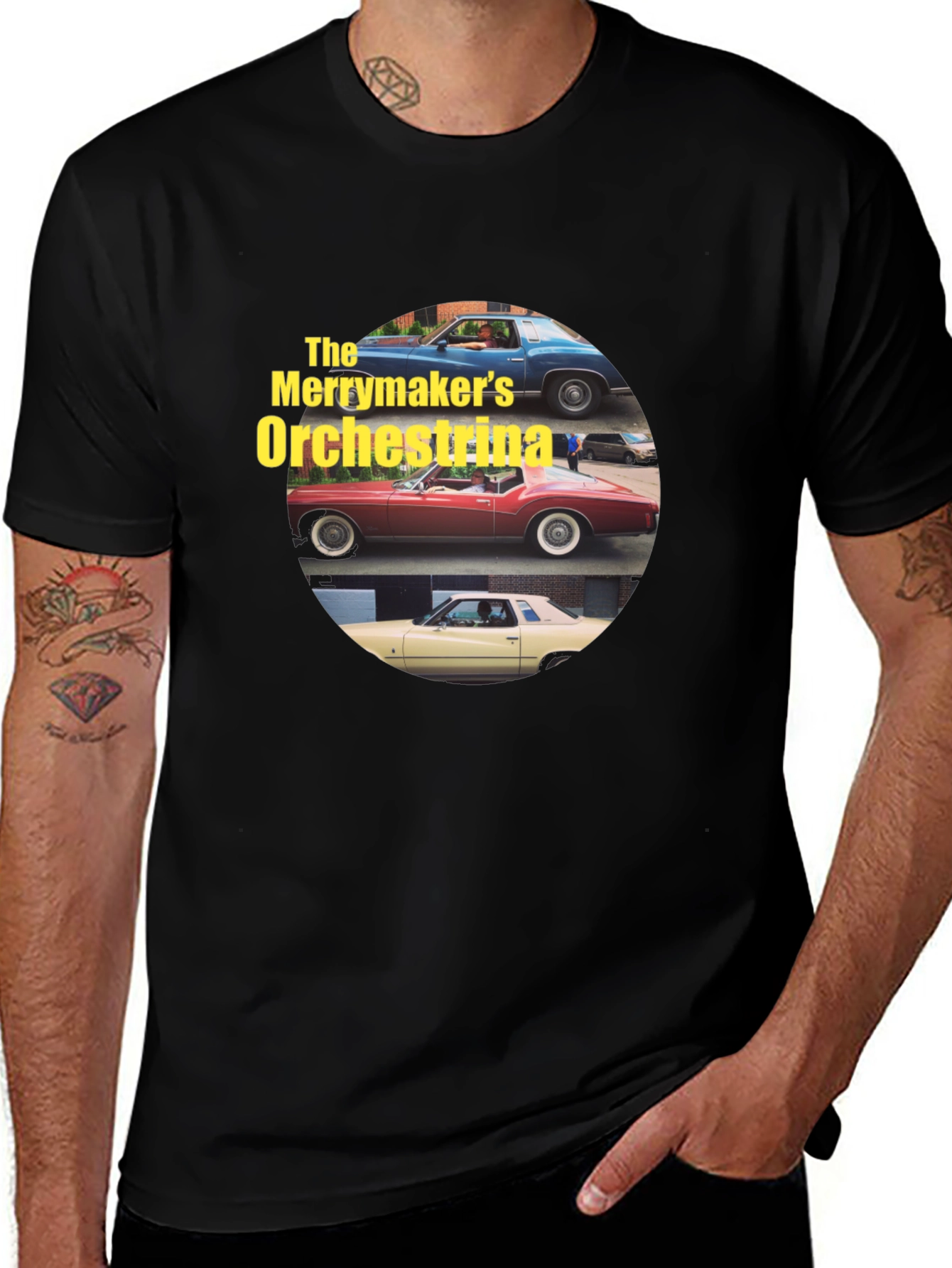 The Merrymakers Orchestrina Car T-Shirt