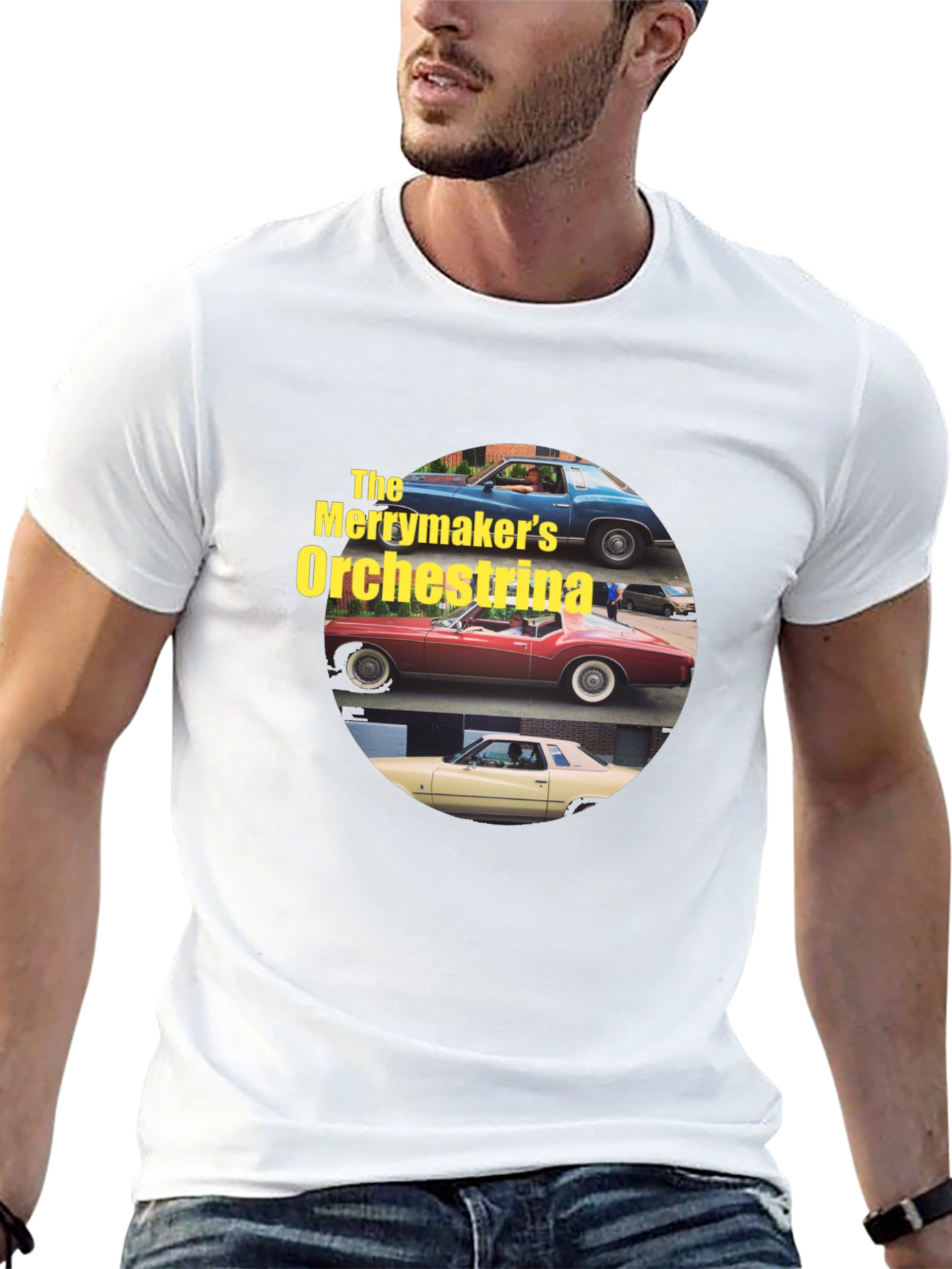The Merrymakers Orchestrina Car T-Shirt
